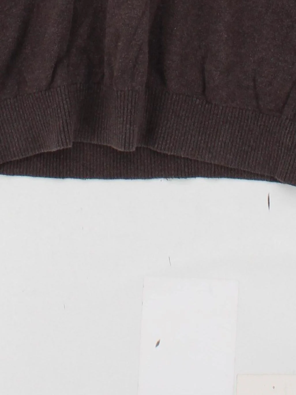 Tommy Hilfiger Men's Jumper S Brown Cotton with Cashmere V-Neck Pullover - Image 4