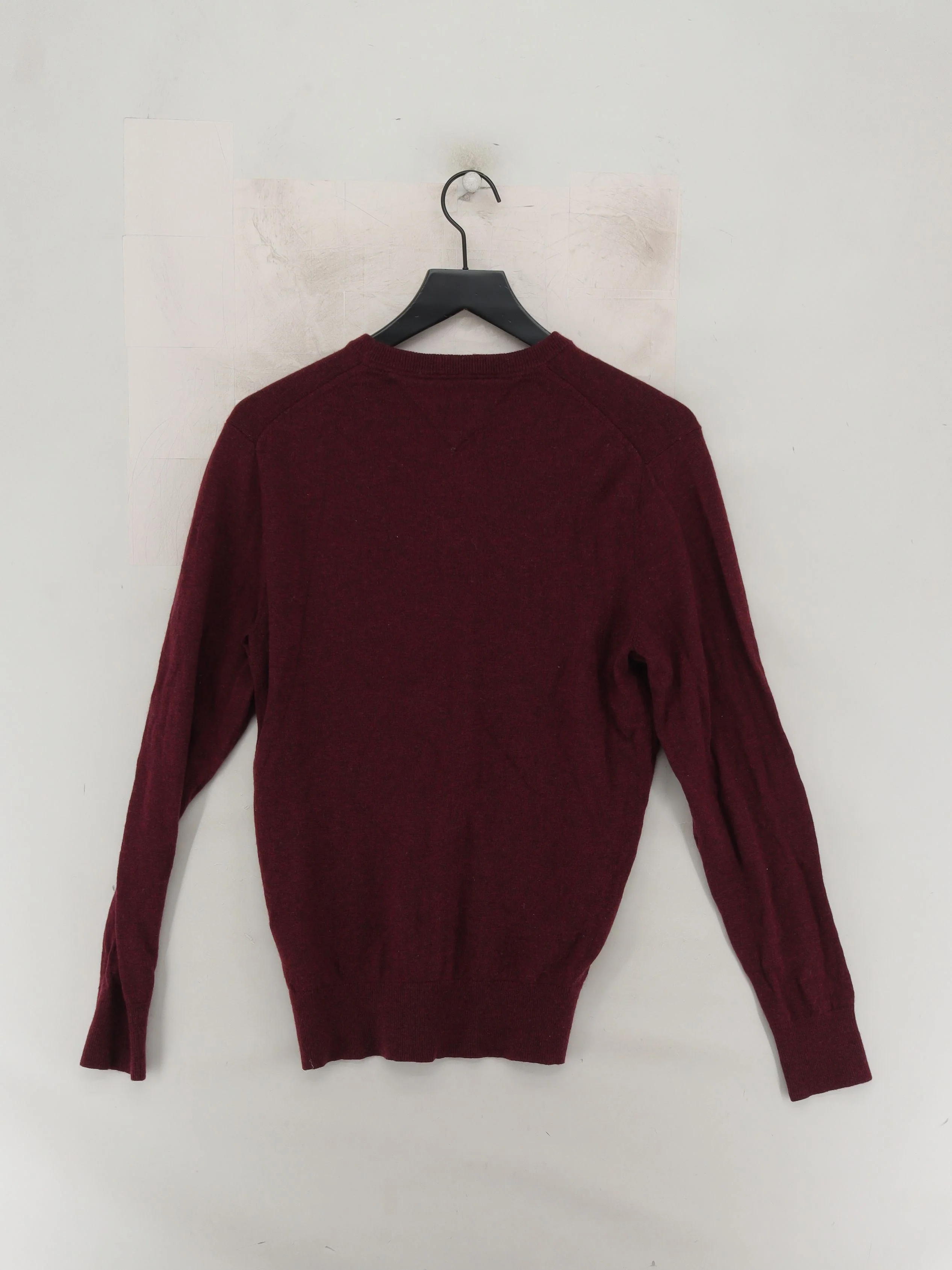 Tommy Hilfiger Men's Jumper S Red Wool with Nylon, Elastane Round Neck Pullover - Image 2