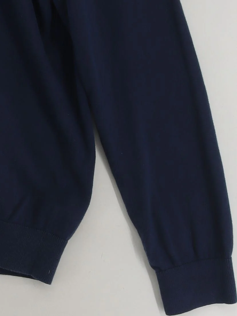 Tommy Hilfiger Men's Jumper XL Blue Argyle 100% Cotton V-Neck Pullover - Image 4