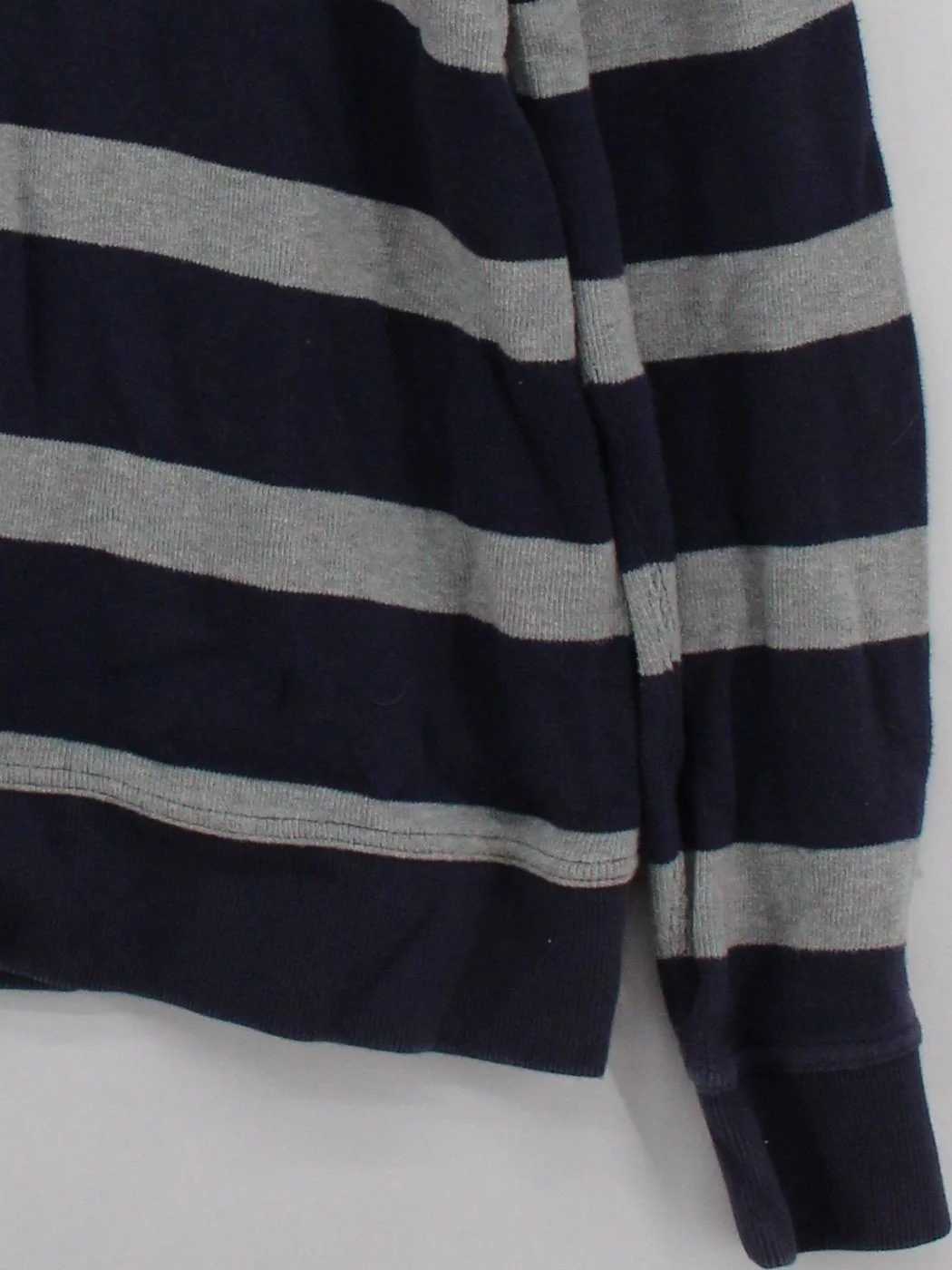 Tommy Hilfiger Men's Jumper XL Blue Striped 100% Cotton Collared Pullover - Image 4