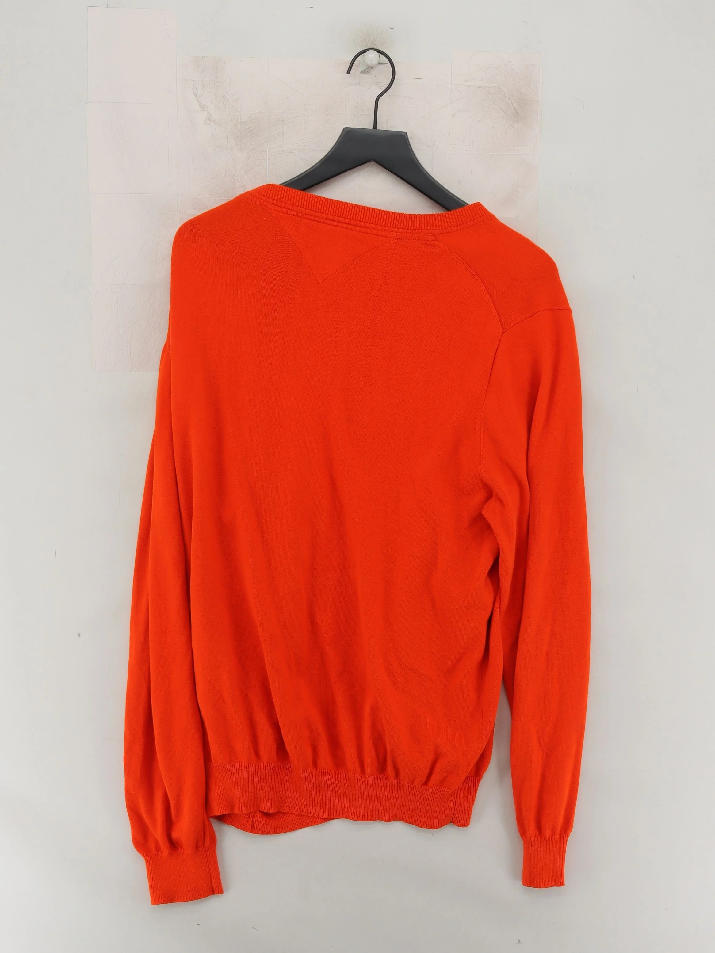 Tommy Hilfiger Men's Jumper XL Orange 100% Cotton Crew Neck Pullover - Image 2