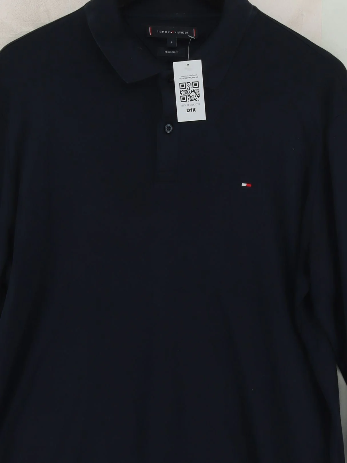 Tommy Hilfiger Men's Polo L Blue 100% Cotton Basic - Image 3