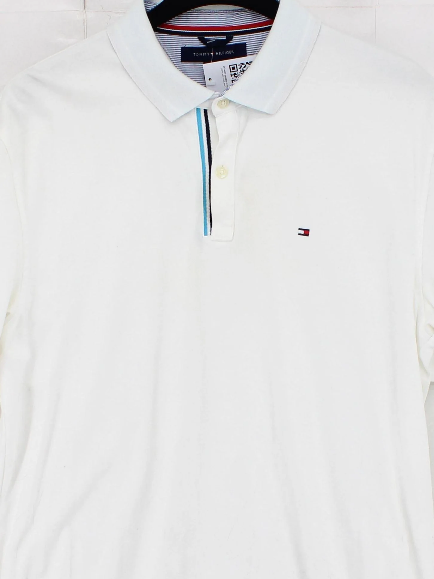 Tommy Hilfiger Men's Polo L White 100% Cotton Basic - Image 3