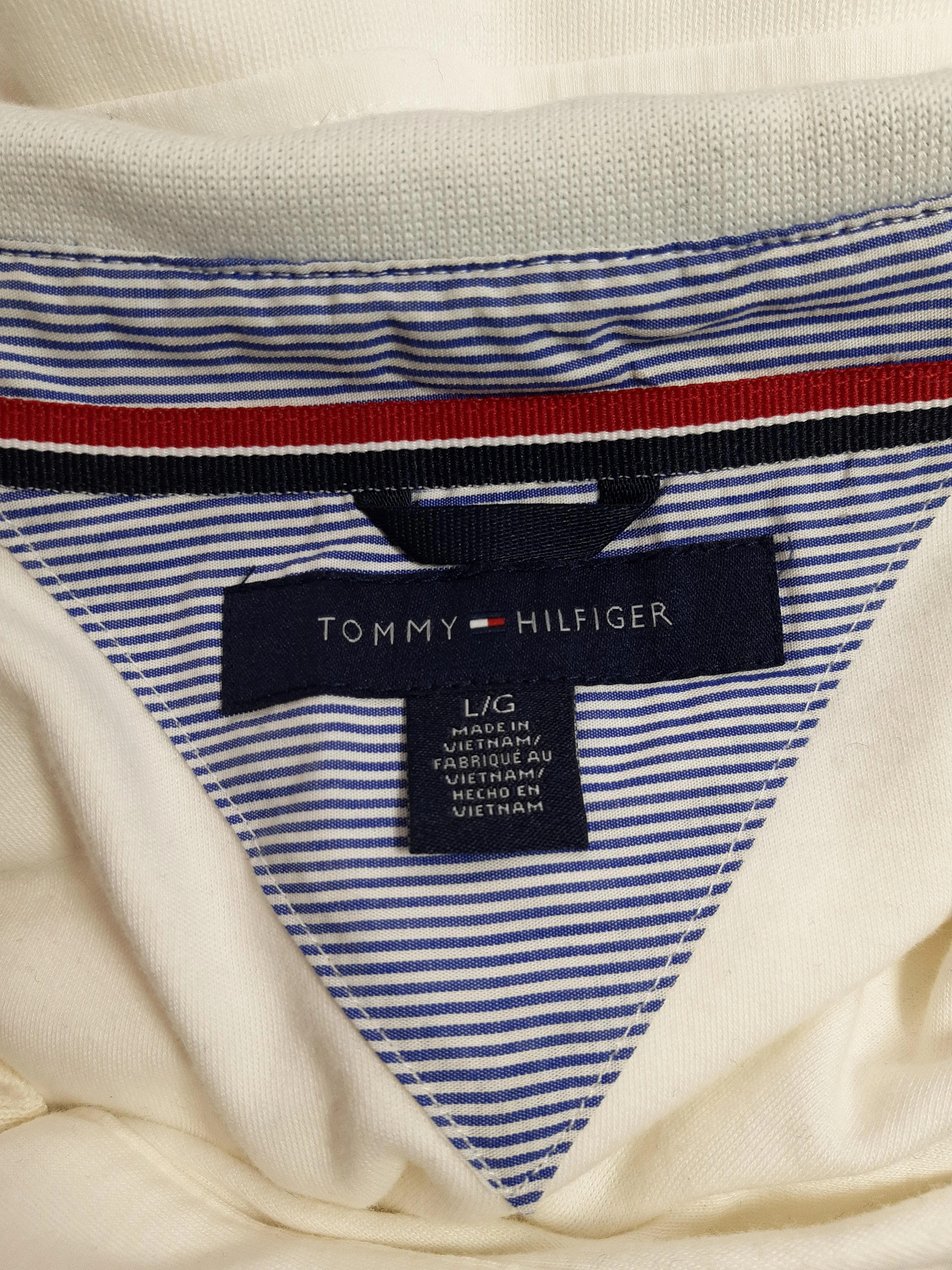 Tommy Hilfiger Men's Polo L White 100% Cotton Basic - Image 5