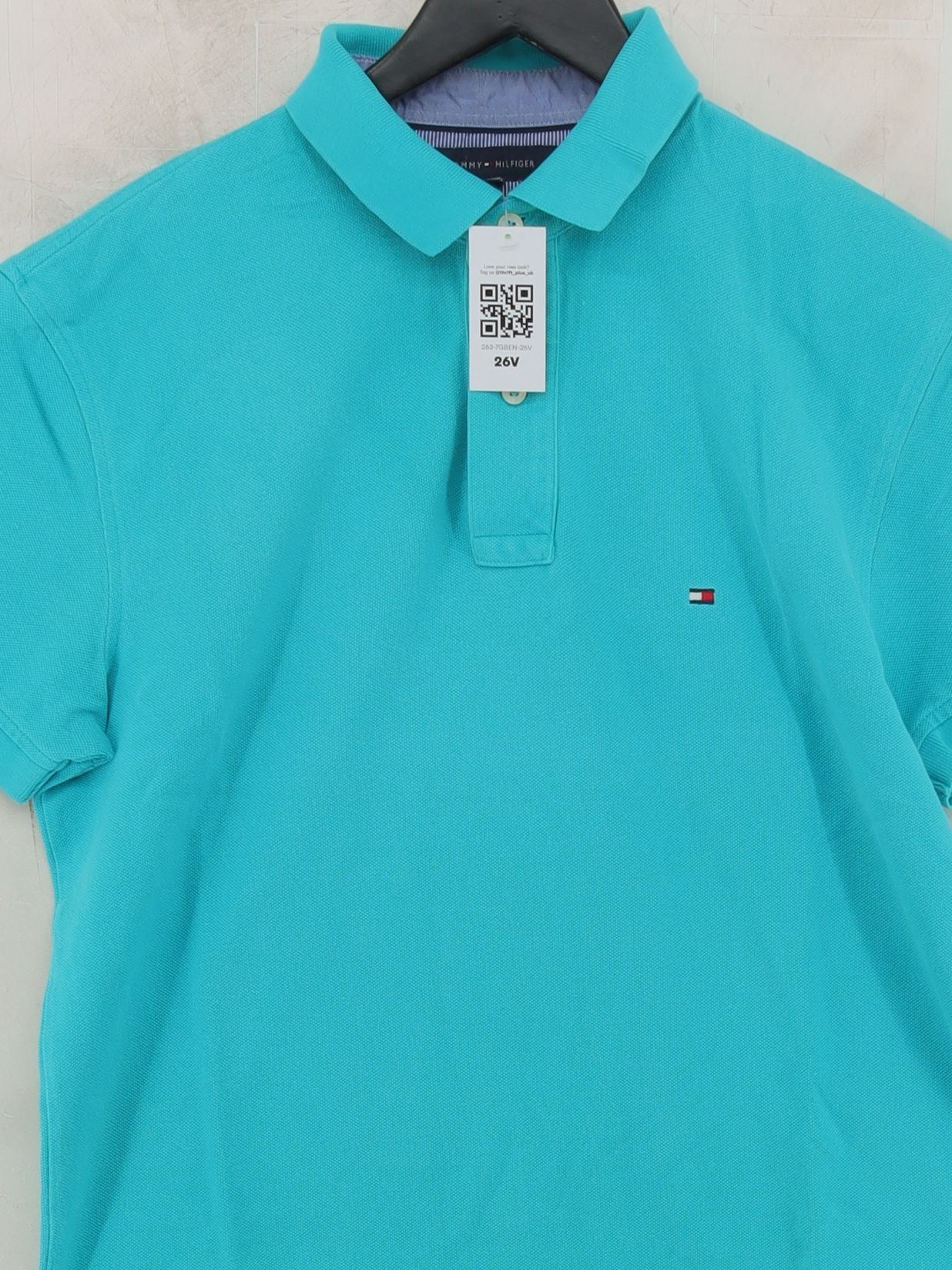 Tommy Hilfiger Men's Polo M Green 100% Cotton Basic - Image 3