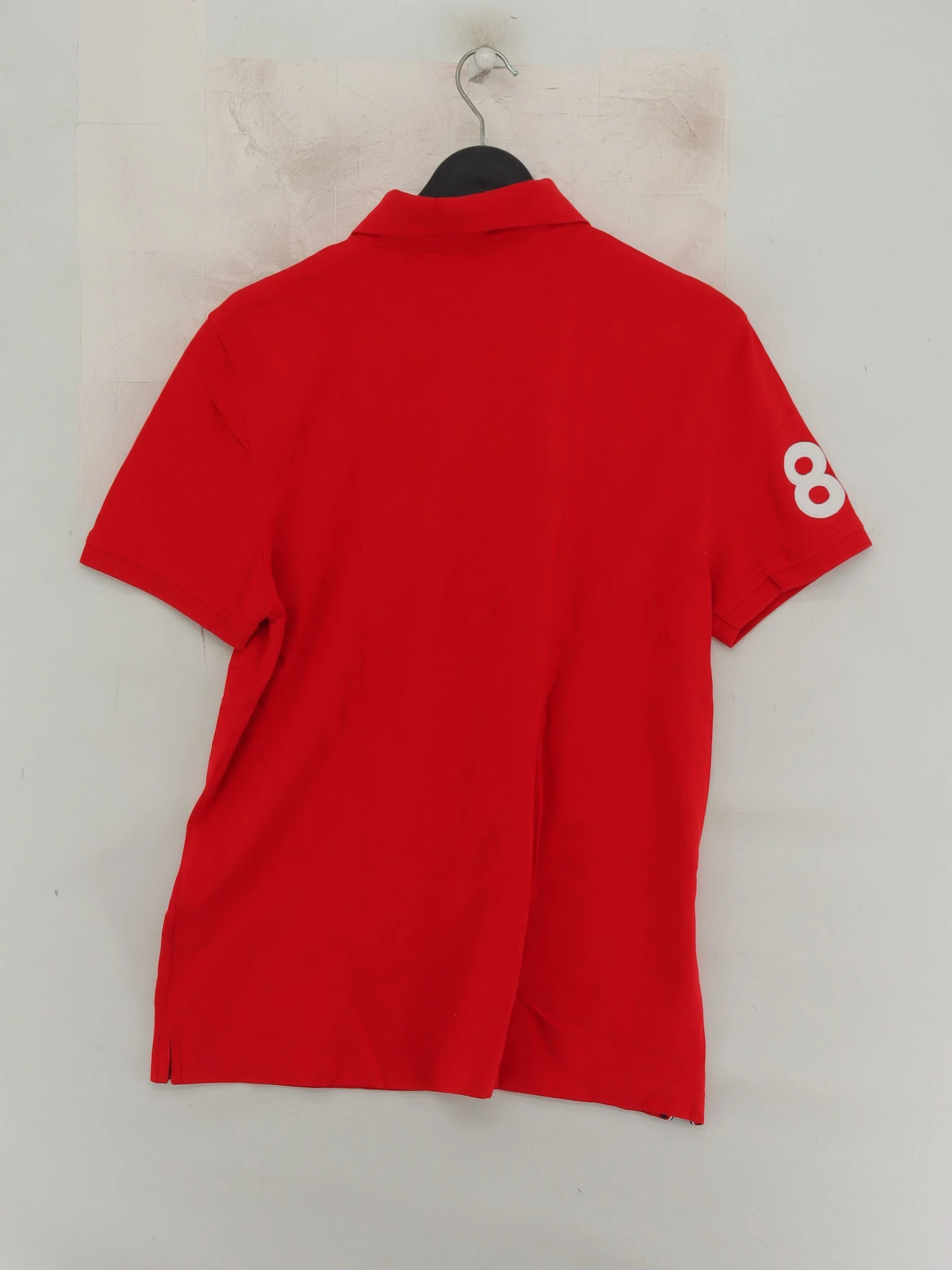 Tommy Hilfiger Men's Polo M Red Graphic Cotton with Elastane Basic - Image 2