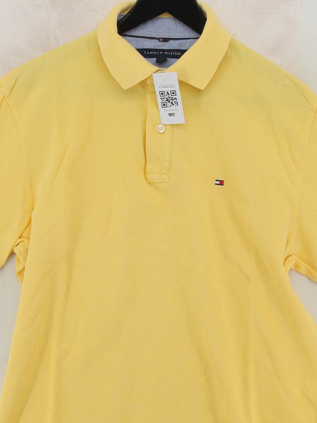 Tommy Hilfiger Men's Polo M Yellow 100% Cotton Basic - Image 3