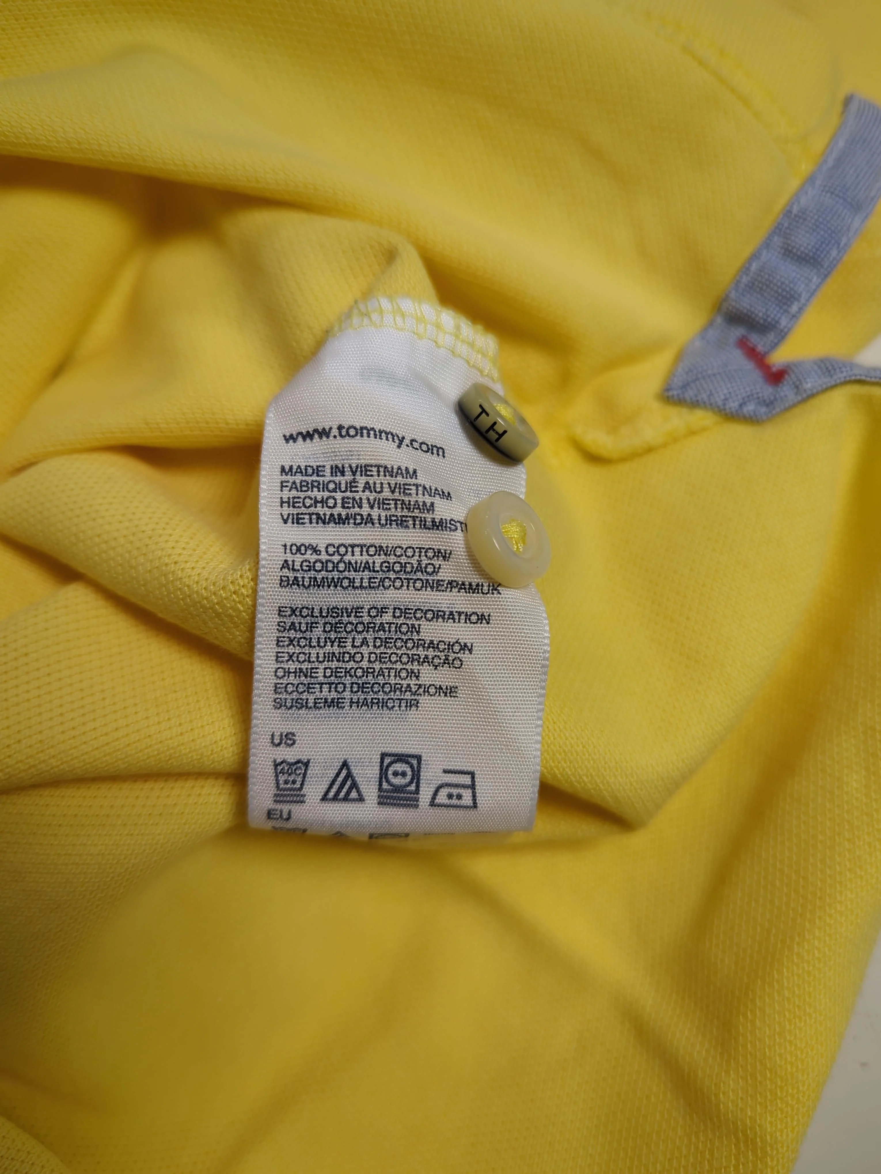 Tommy Hilfiger Men's Polo M Yellow 100% Cotton Basic - Image 6