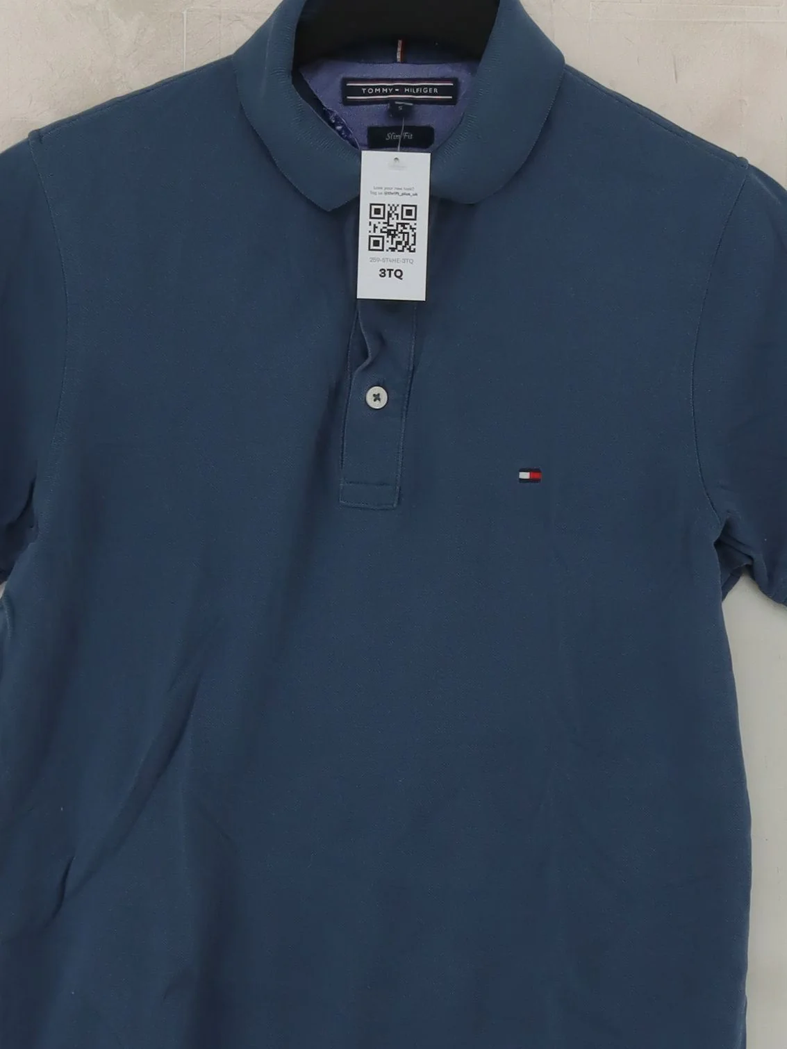 Tommy Hilfiger Men's Polo S Blue 100% Cotton Basic - Image 3