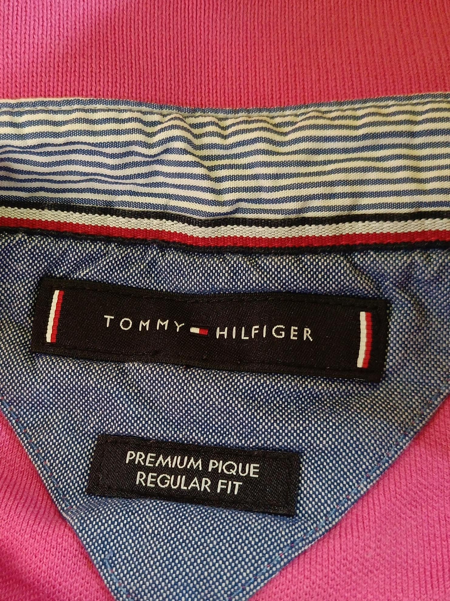 Tommy Hilfiger Men's Polo S Pink 100% Cotton Basic - Image 5