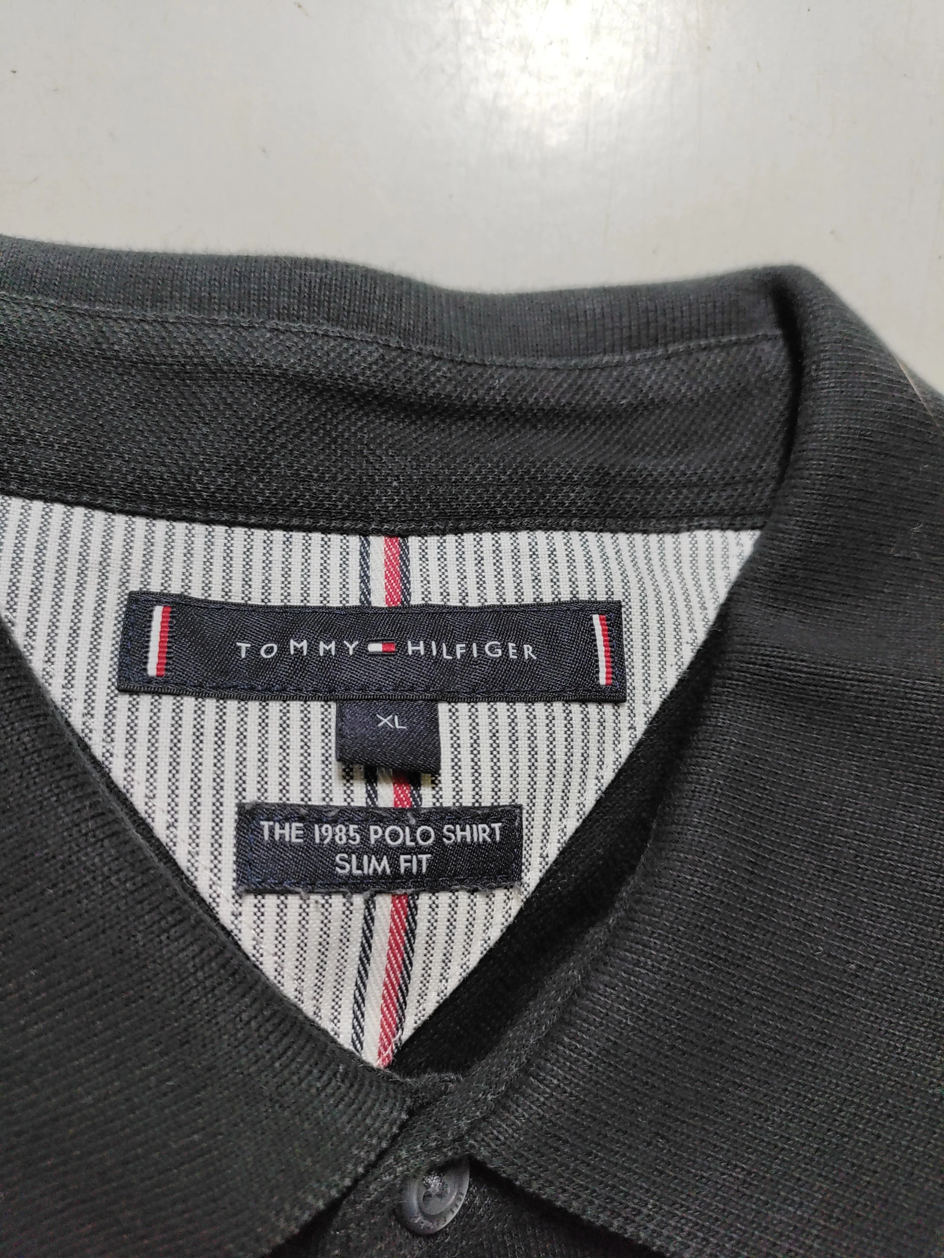 Tommy Hilfiger Men's Polo XL Black 100% Other Basic - Image 5