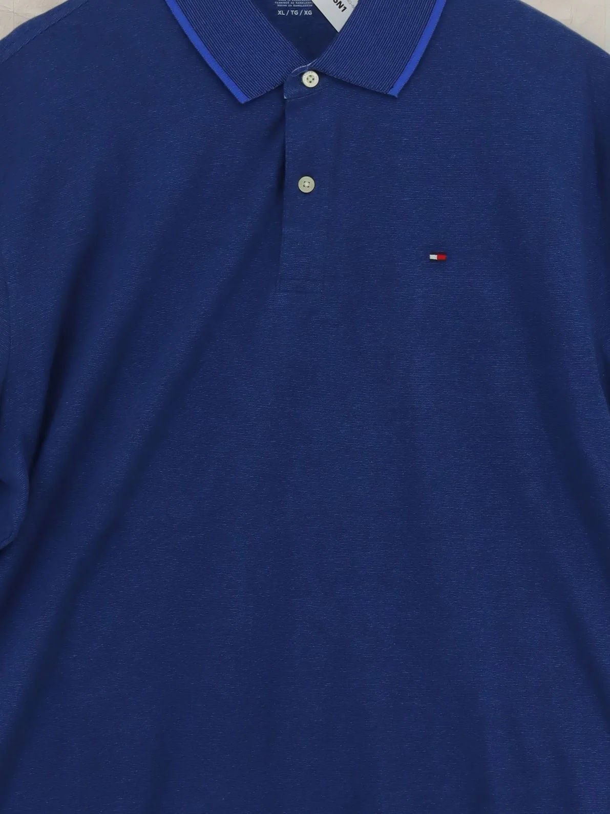 Tommy Hilfiger Men's Polo XL Blue 100% Cotton Basic - Image 3
