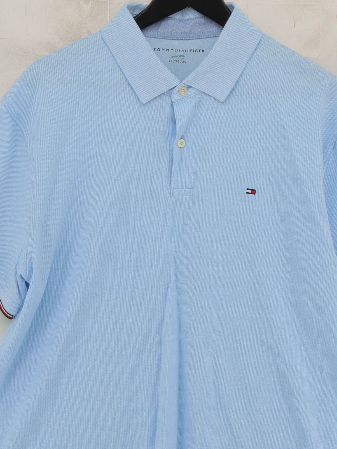 Tommy Hilfiger Men's Polo XL Blue 100% Cotton Basic - Image 3