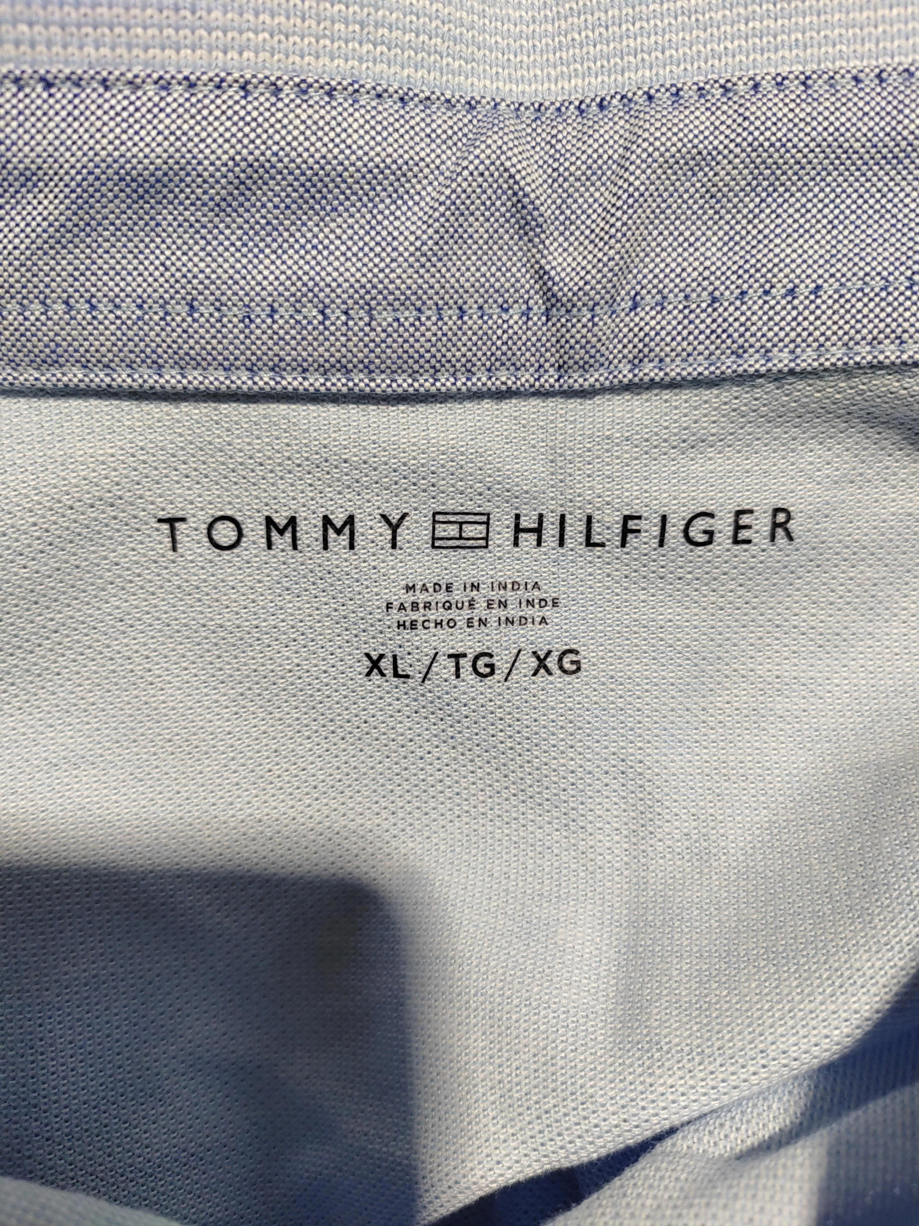 Tommy Hilfiger Men's Polo XL Blue 100% Cotton Basic - Image 5