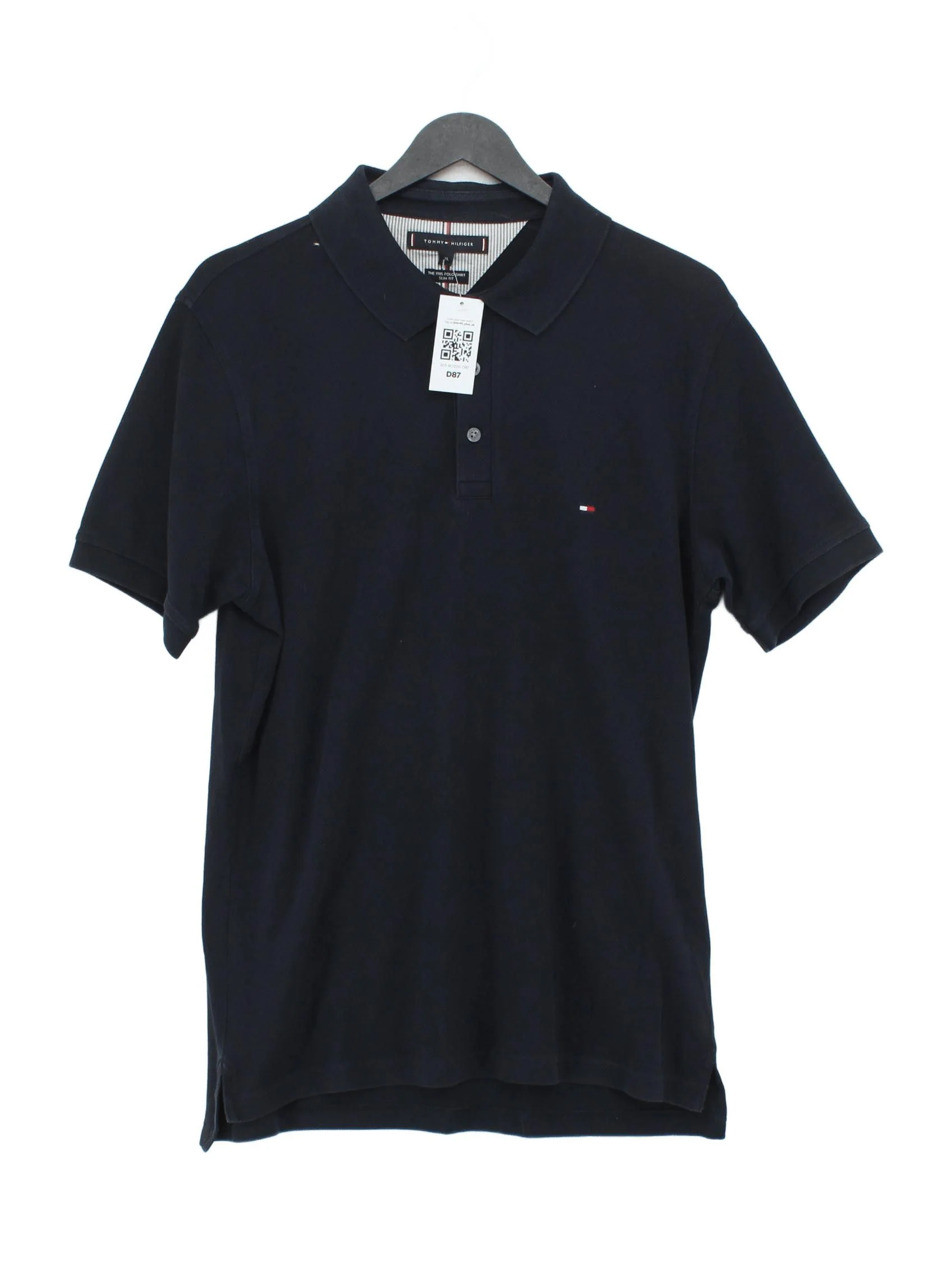 Tommy Hilfiger Men's Polo XL Blue 100% Cotton Basic