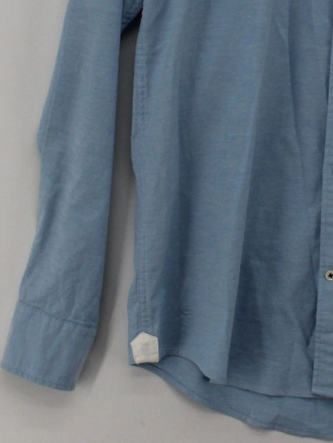 Tommy Hilfiger Men's Shirt L Blue 100% Other Basic - Image 4