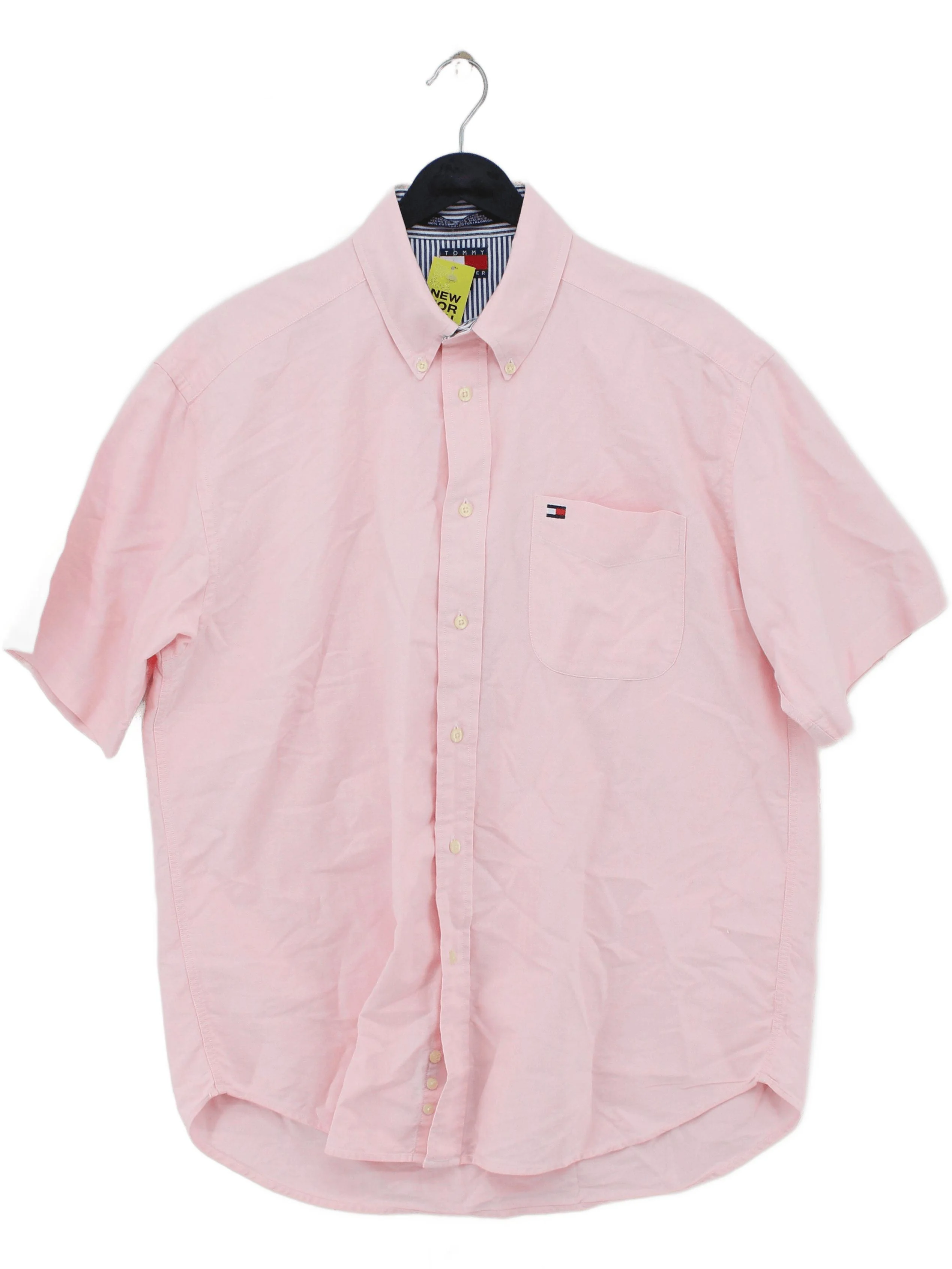Tommy Hilfiger Men's Shirt M Pink 100% Cotton Basic