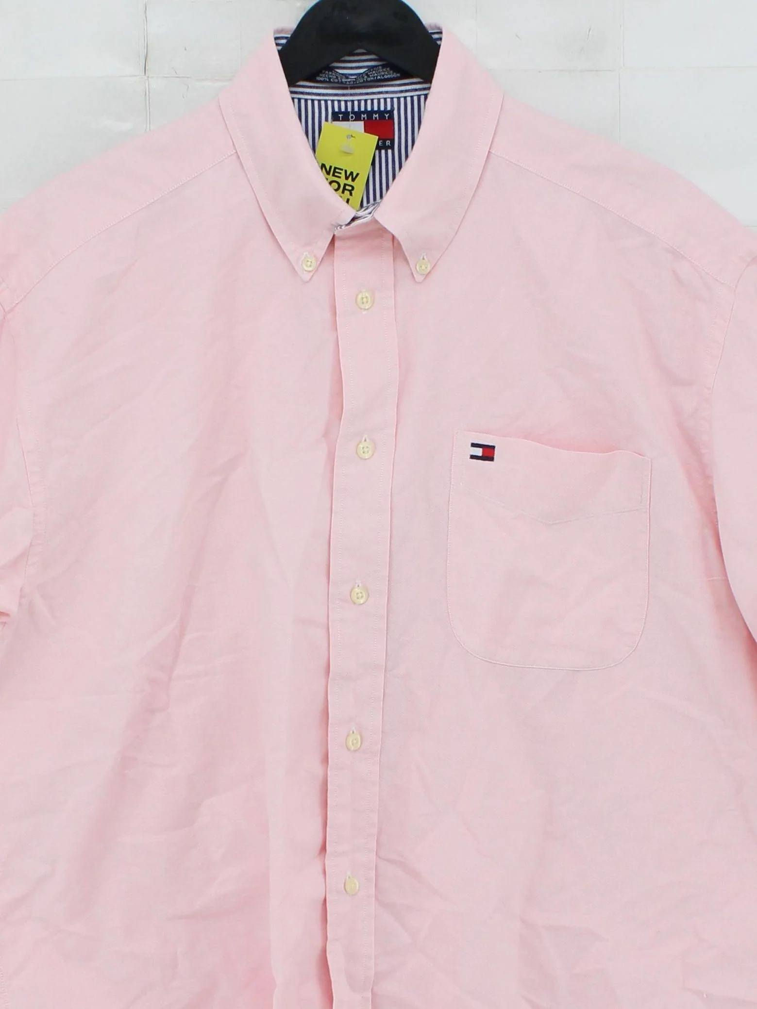Tommy Hilfiger Men's Shirt M Pink 100% Cotton Basic - Image 3