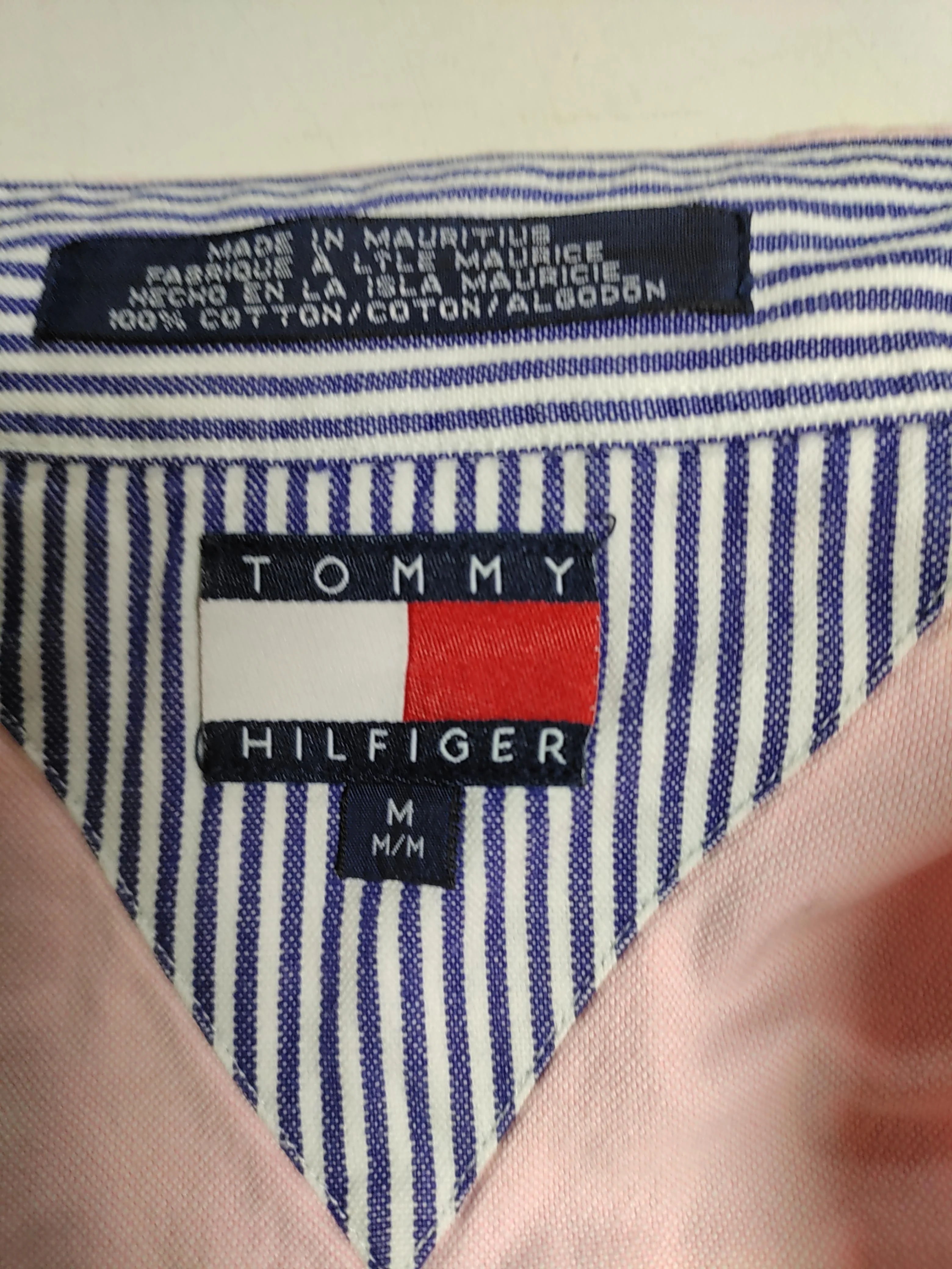 Tommy Hilfiger Men's Shirt M Pink 100% Cotton Basic - Image 5