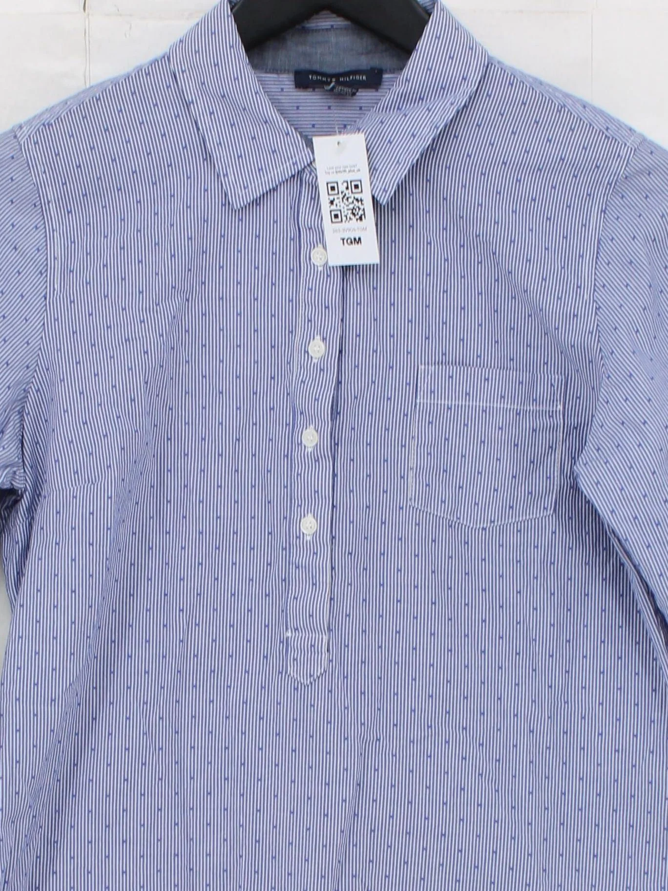 Tommy Hilfiger Men's Shirt S Blue 100% Cotton Basic - Image 3