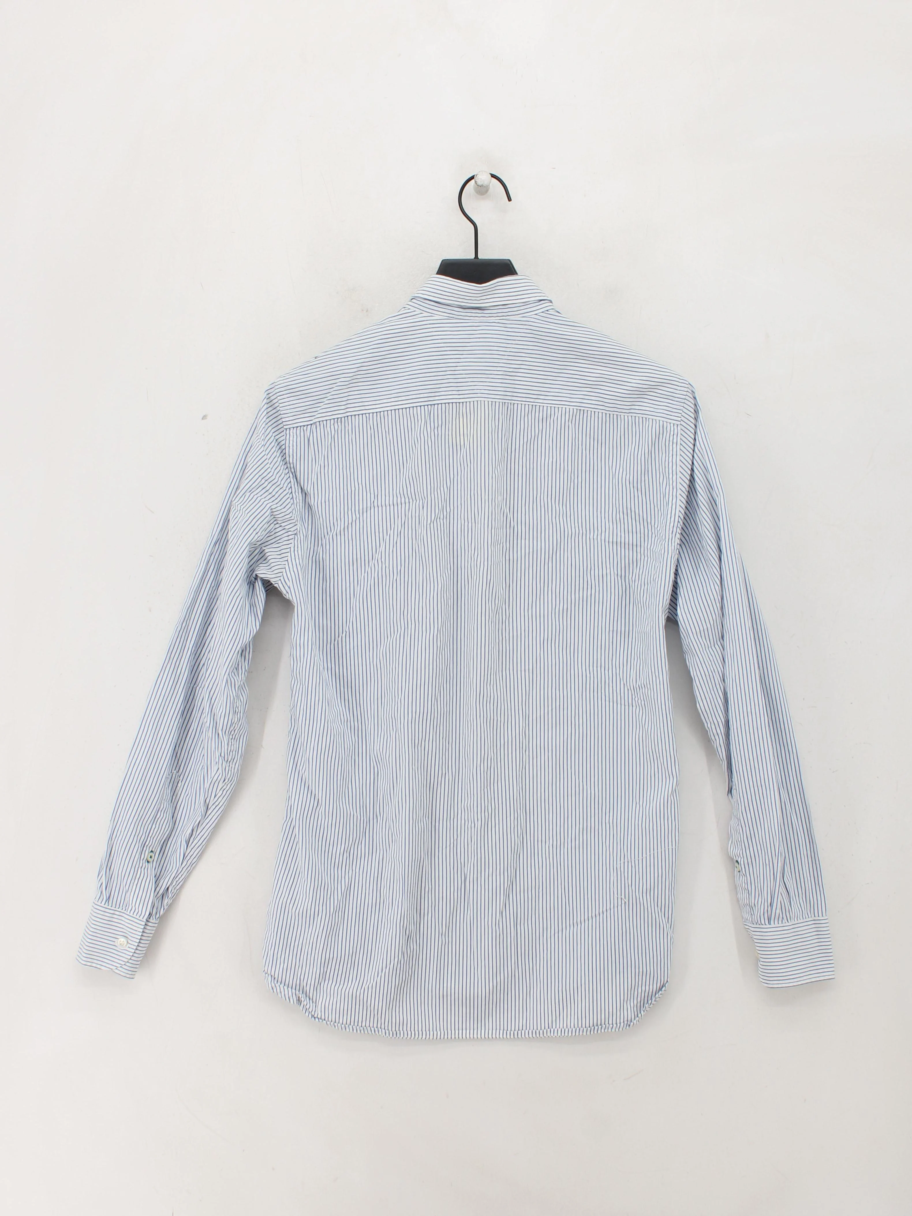 Tommy Hilfiger Men's Shirt S White Striped 100% Cotton Basic - Image 2