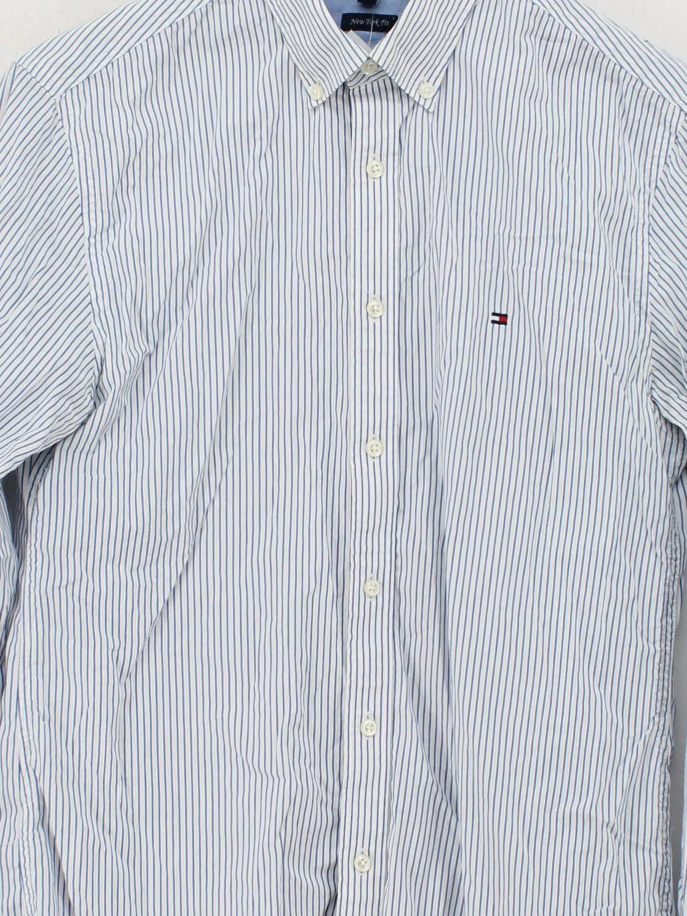 Tommy Hilfiger Men's Shirt S White Striped 100% Cotton Basic - Image 3