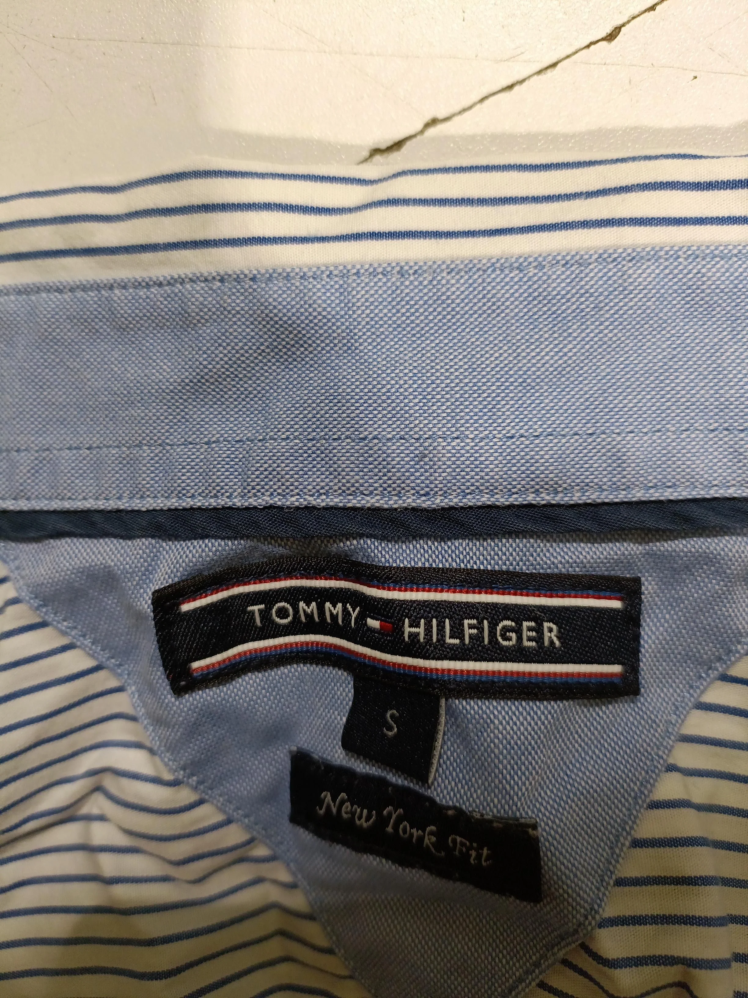 Tommy Hilfiger Men's Shirt S White Striped 100% Cotton Basic - Image 5