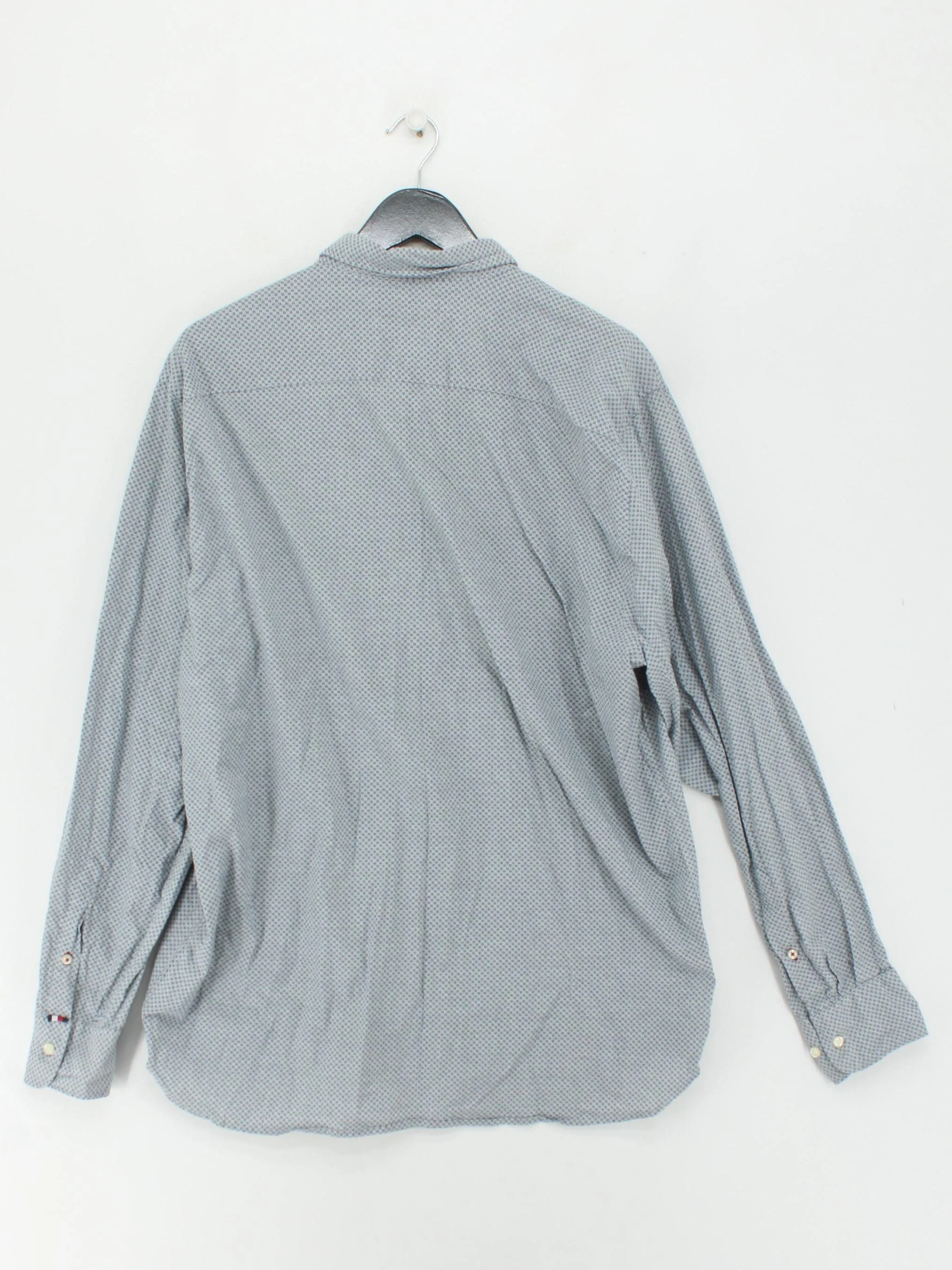 Tommy Hilfiger Men's Shirt XXL Grey Geometric Cotton with Elastane Basic - Image 2