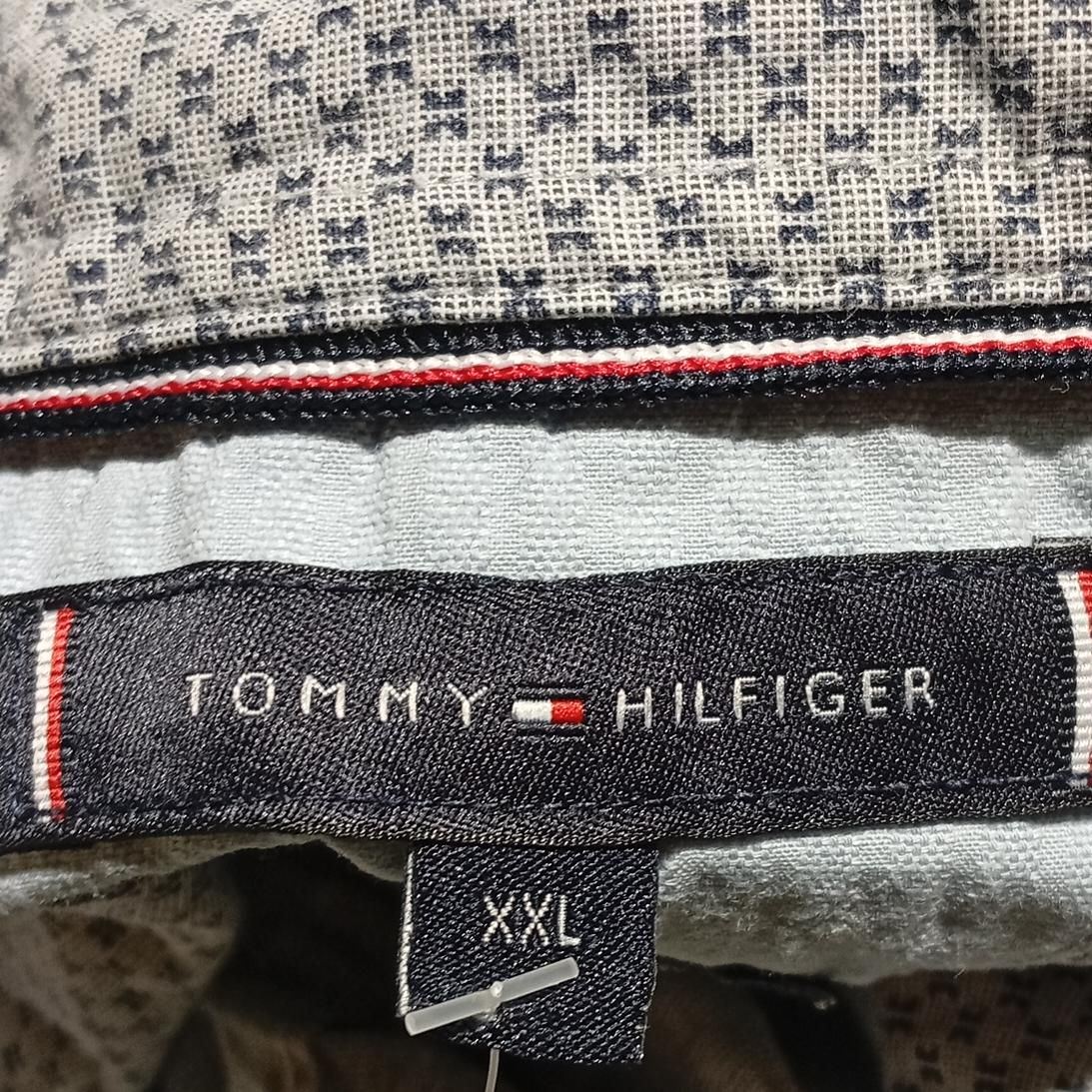 Tommy Hilfiger Men's Shirt XXL Grey Geometric Cotton with Elastane Basic - Image 5