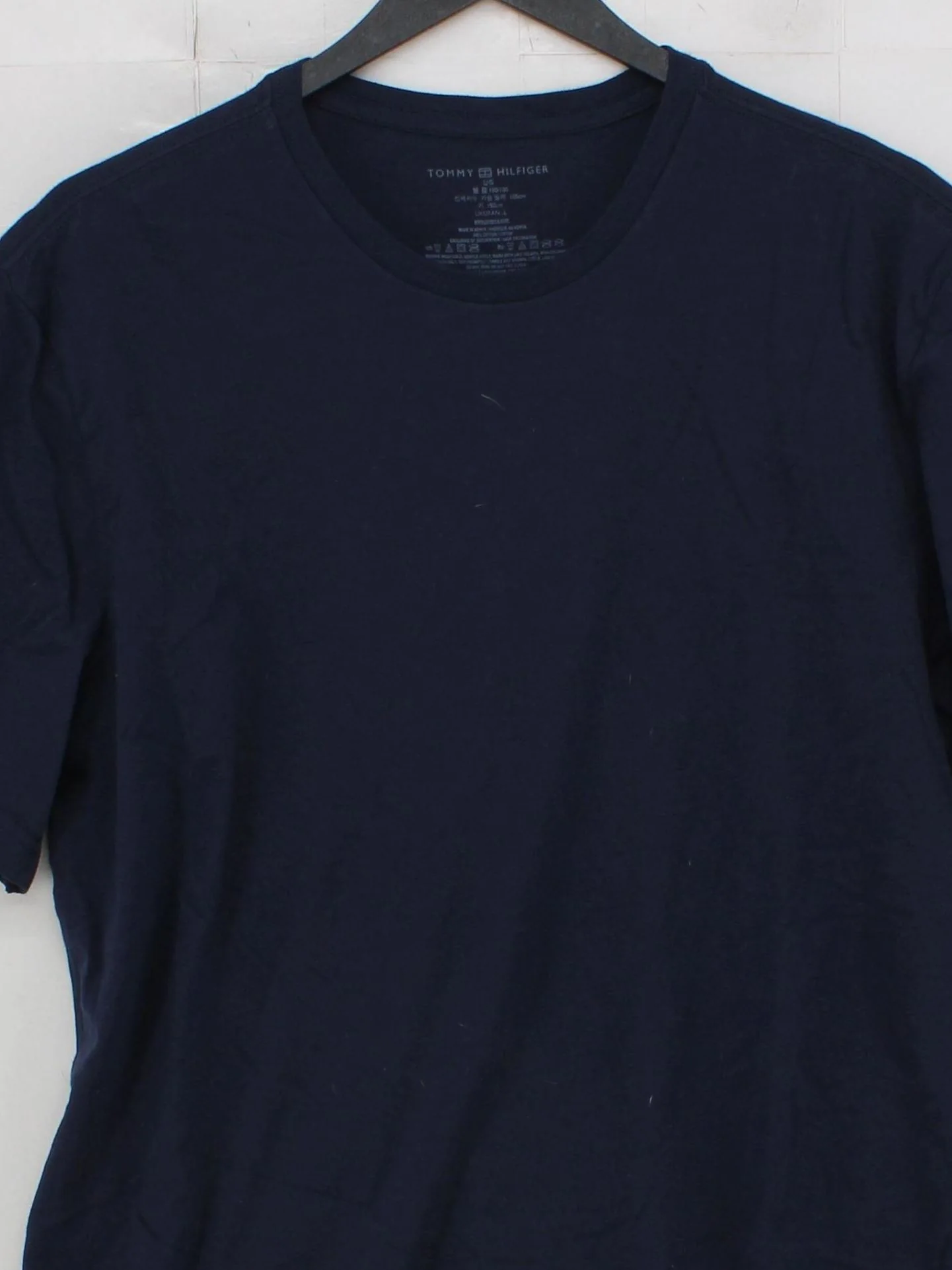 Tommy Hilfiger Men's T-Shirt L Blue 100% Cotton Basic - Image 3