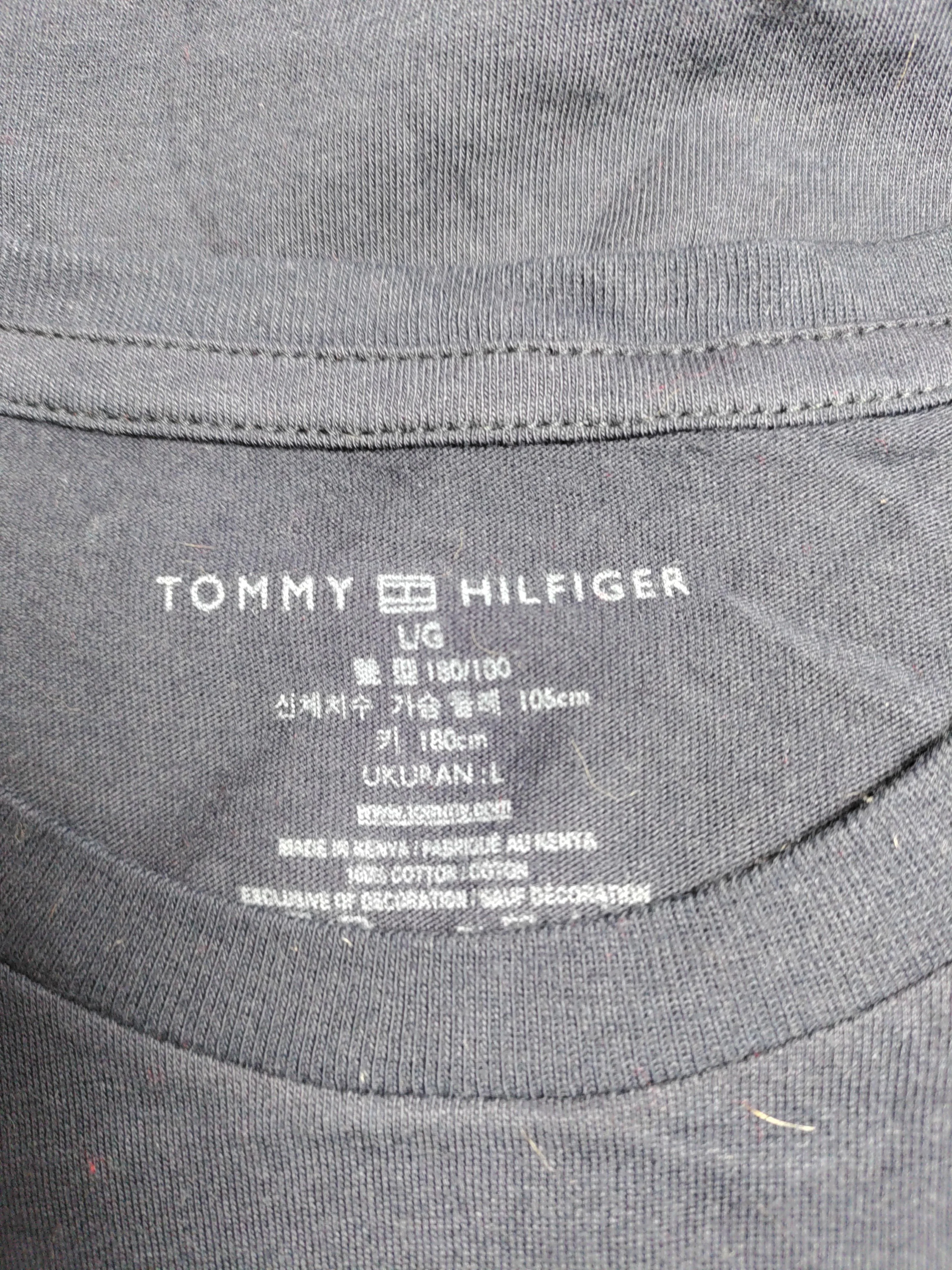 Tommy Hilfiger Men's T-Shirt L Blue 100% Cotton Basic - Image 5