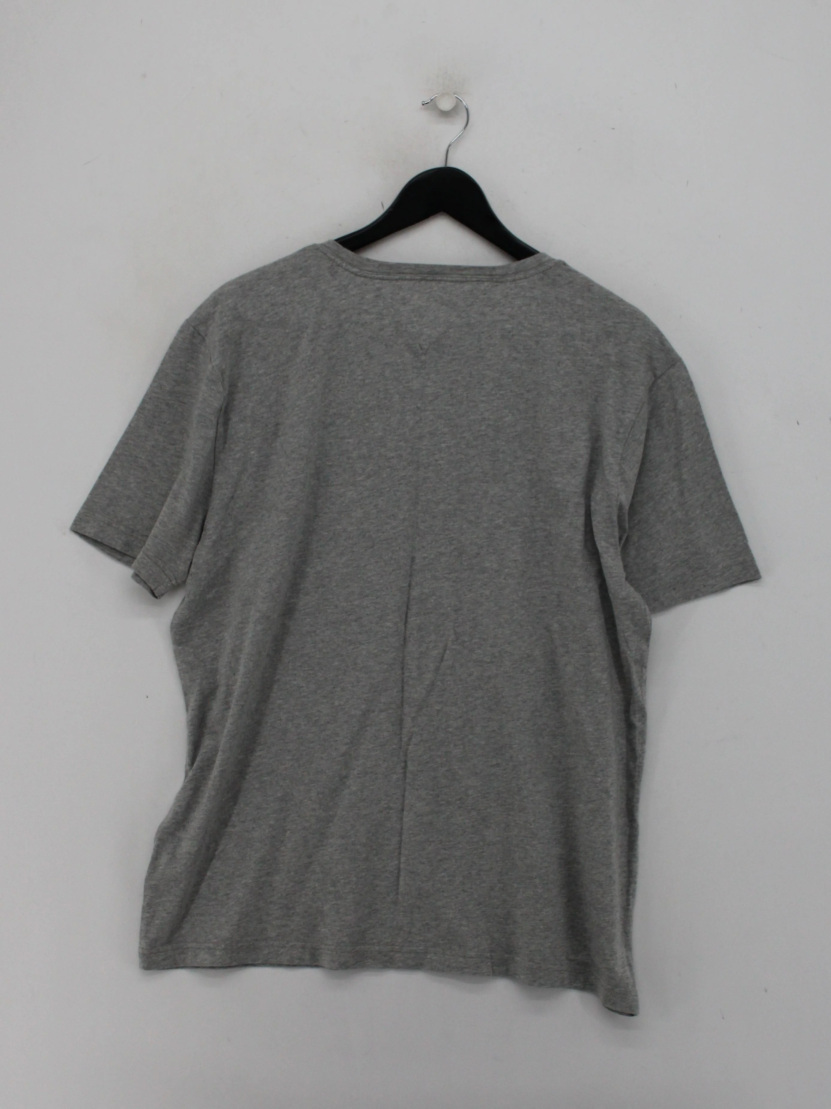 Tommy Hilfiger Men's T-Shirt L Grey Graphic 100% Cotton Basic - Image 2
