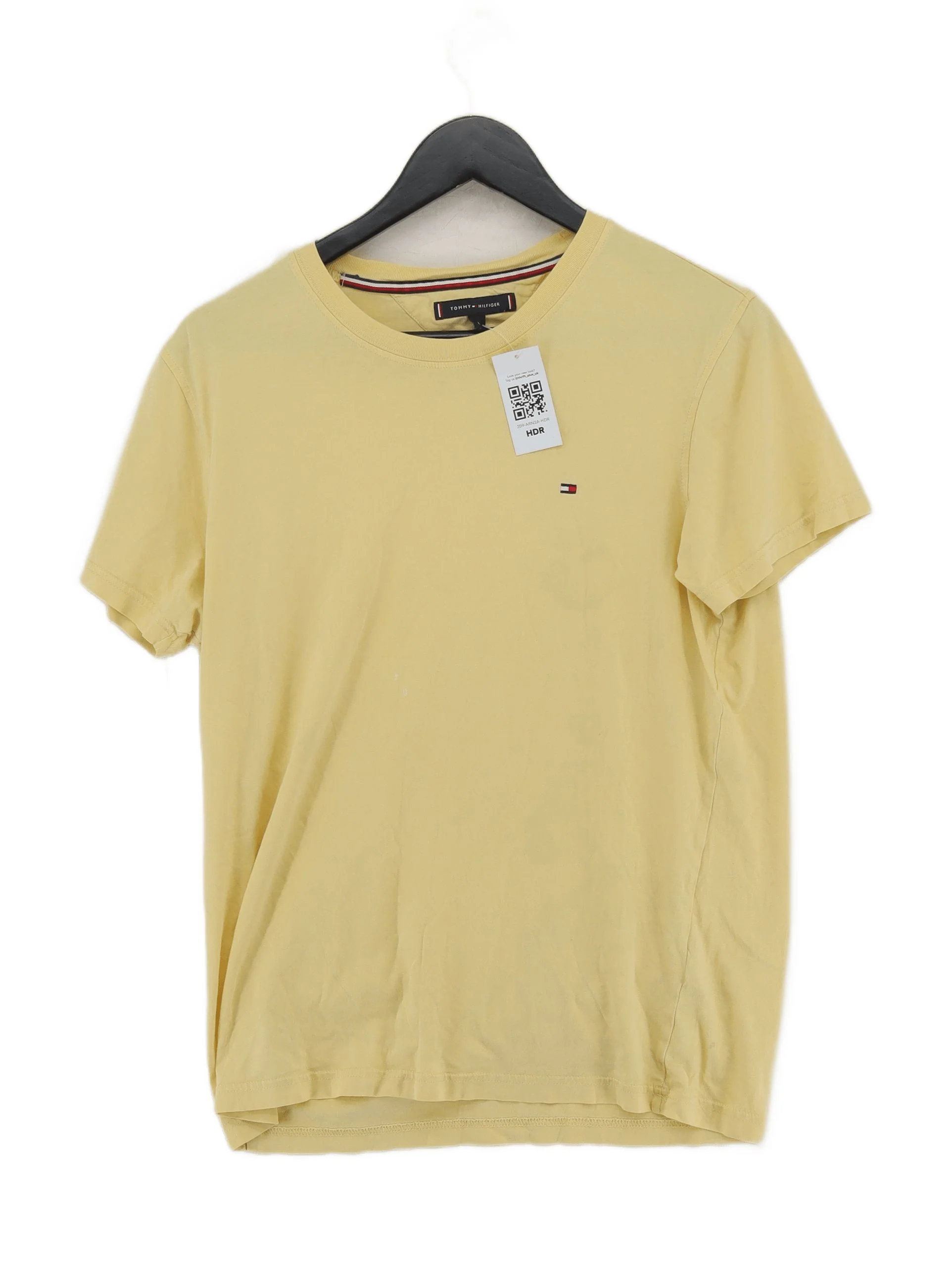 Tommy Hilfiger Men's T-Shirt L Yellow 100% Cotton Basic