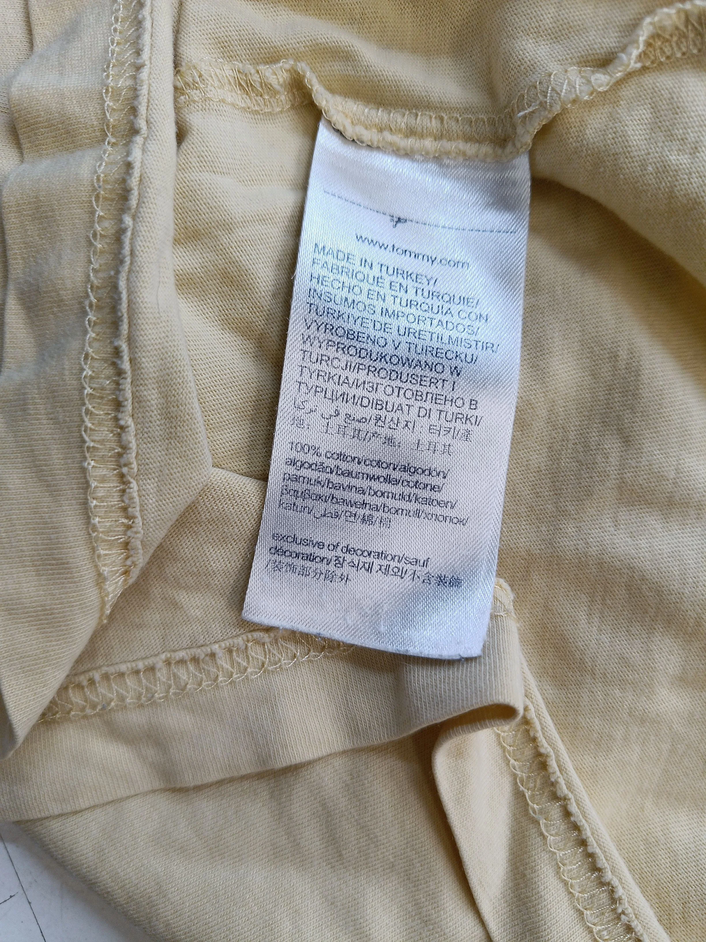 Tommy Hilfiger Men's T-Shirt L Yellow 100% Cotton Basic - Image 7