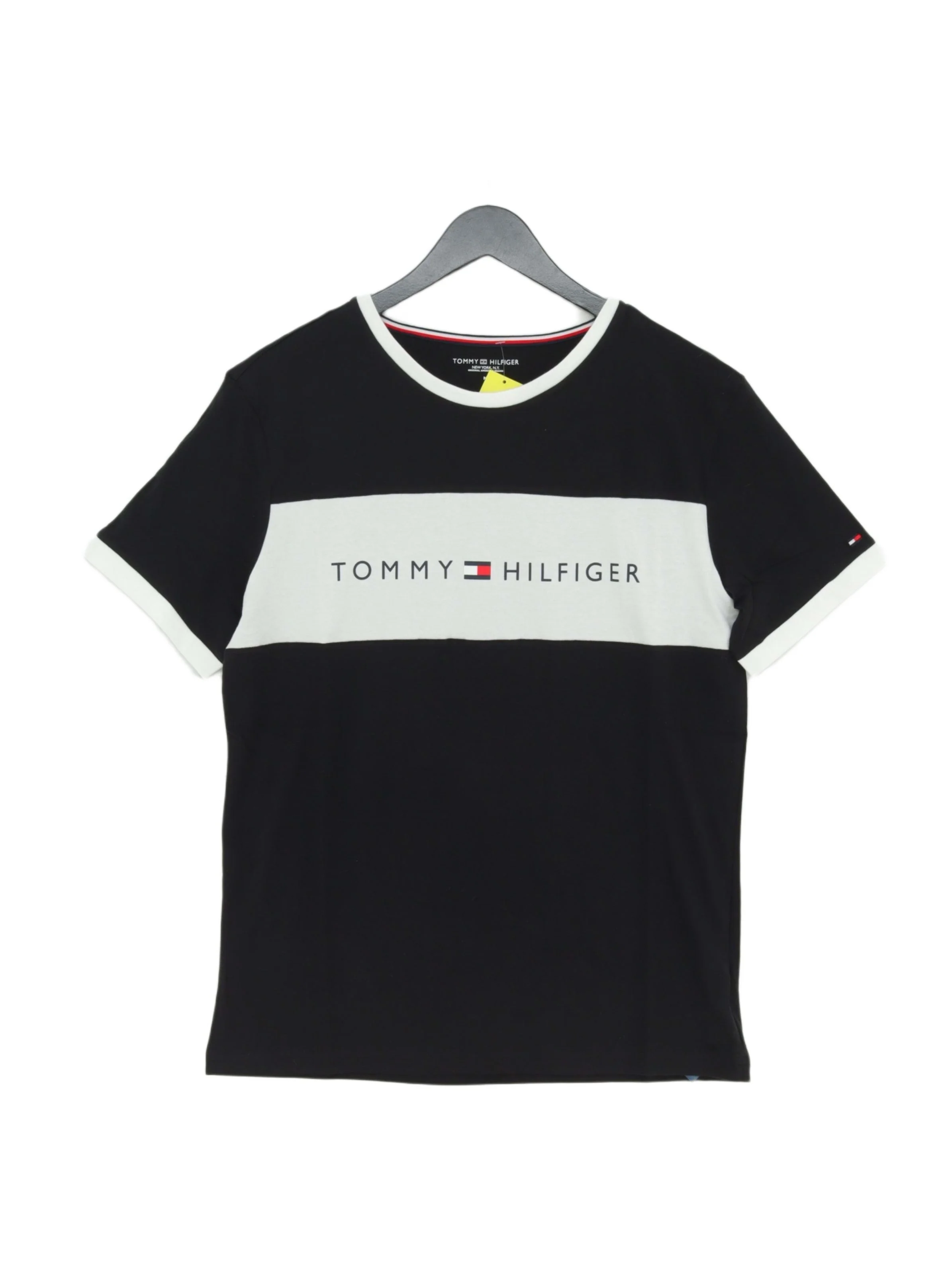 Tommy Hilfiger Men's T-Shirt M Black 100% Cotton Basic New with tags