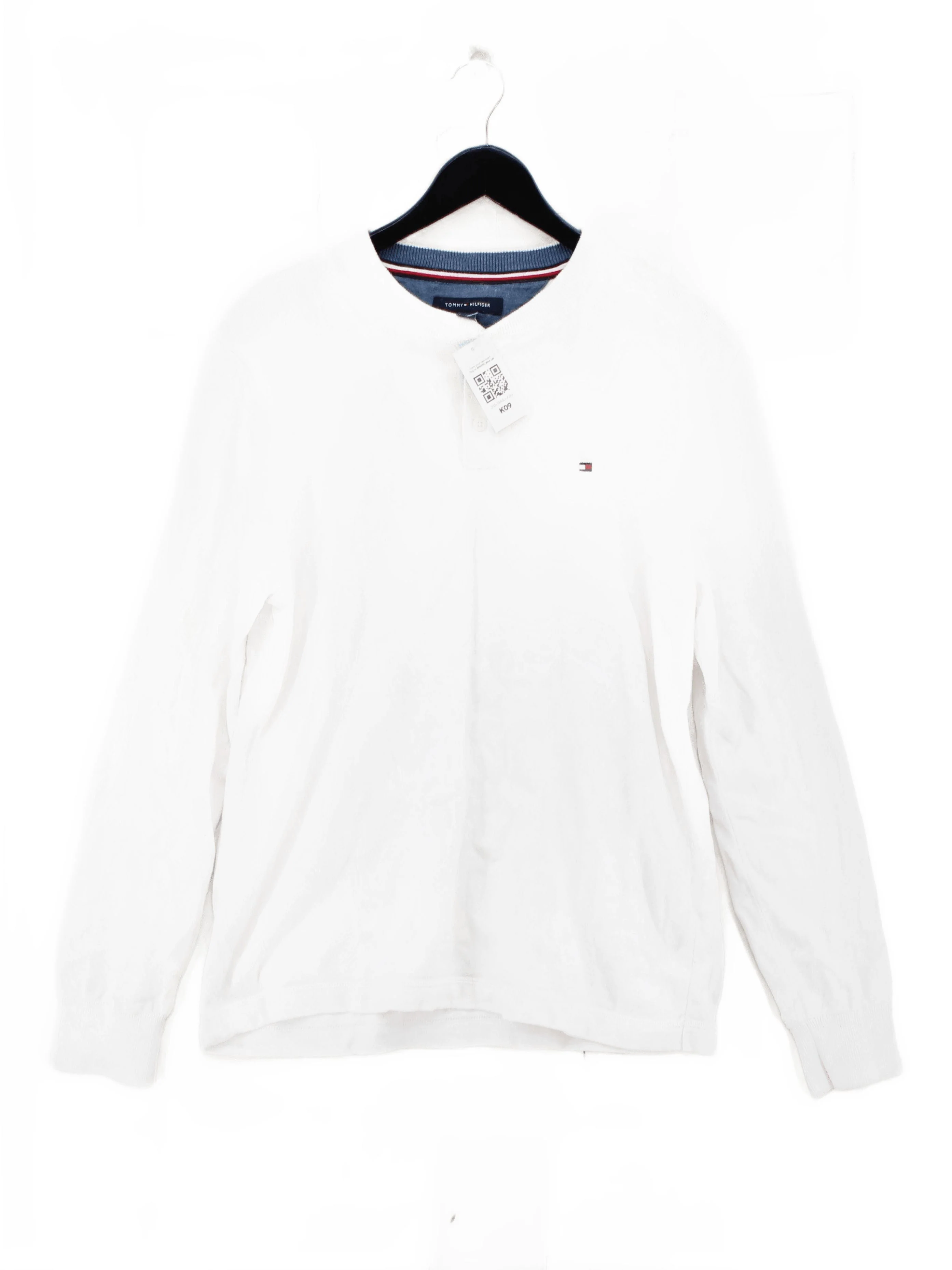 Tommy Hilfiger Men's T-Shirt M White 100% Cotton Basic
