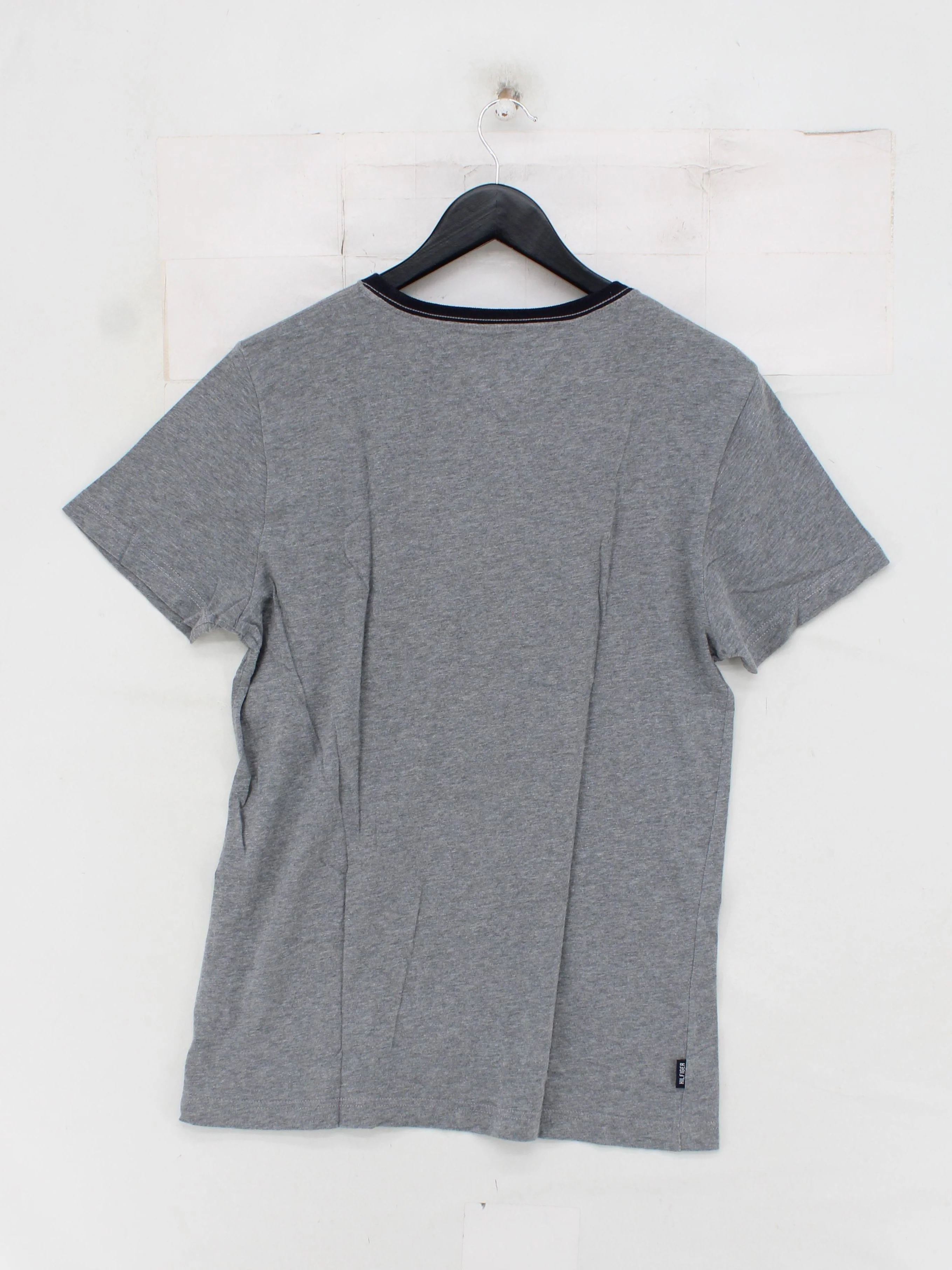 Tommy Hilfiger Men's T-Shirt S Grey Graphic 100% Cotton Basic - Image 2
