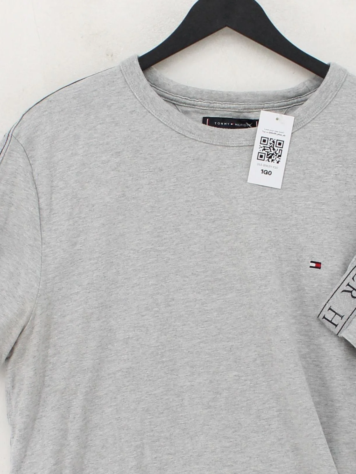 Tommy Hilfiger Men's T-Shirt XL Grey Graphic 100% Cotton Basic - Image 3