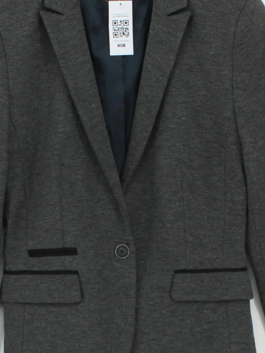 Tommy Hilfiger Women's Blazer UK 10 Grey Viscose - Image 3