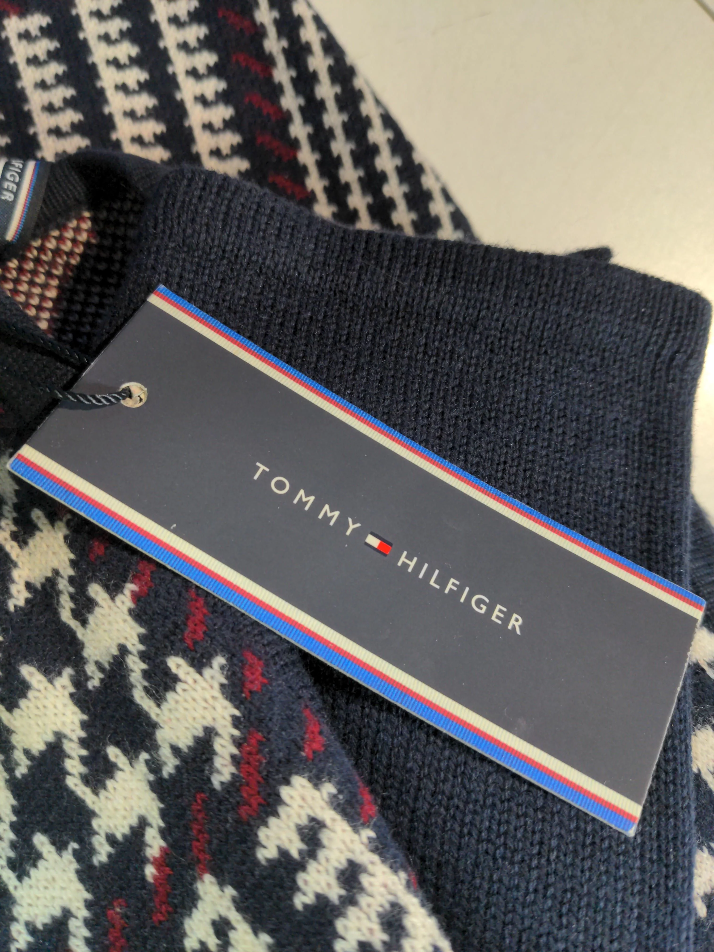 Tommy Hilfiger Women's Cardigan M Blue Wool with Cotton Cardigan New with tags - Image 5