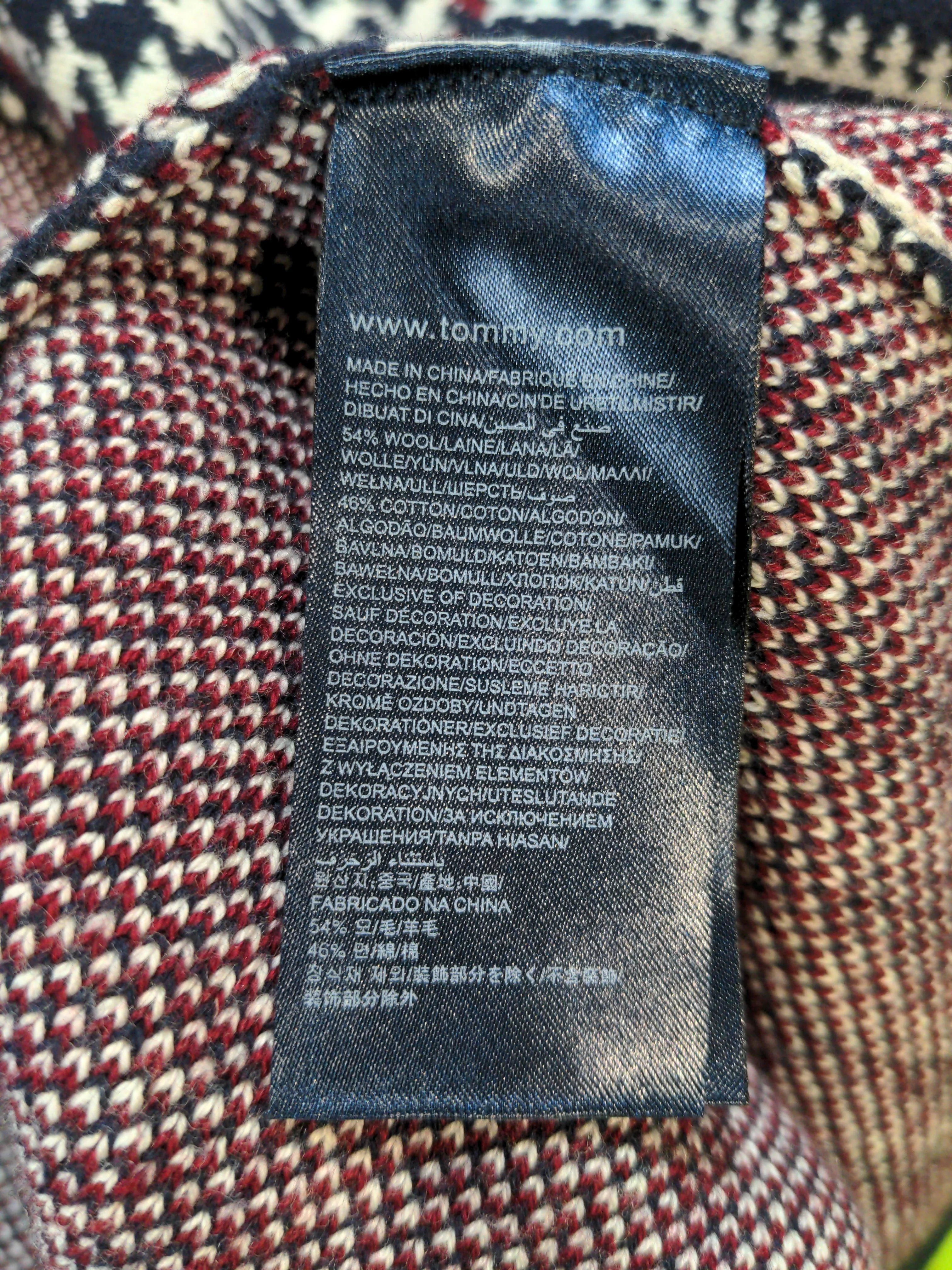 Tommy Hilfiger Women's Cardigan M Blue Wool with Cotton Cardigan New with tags - Image 6