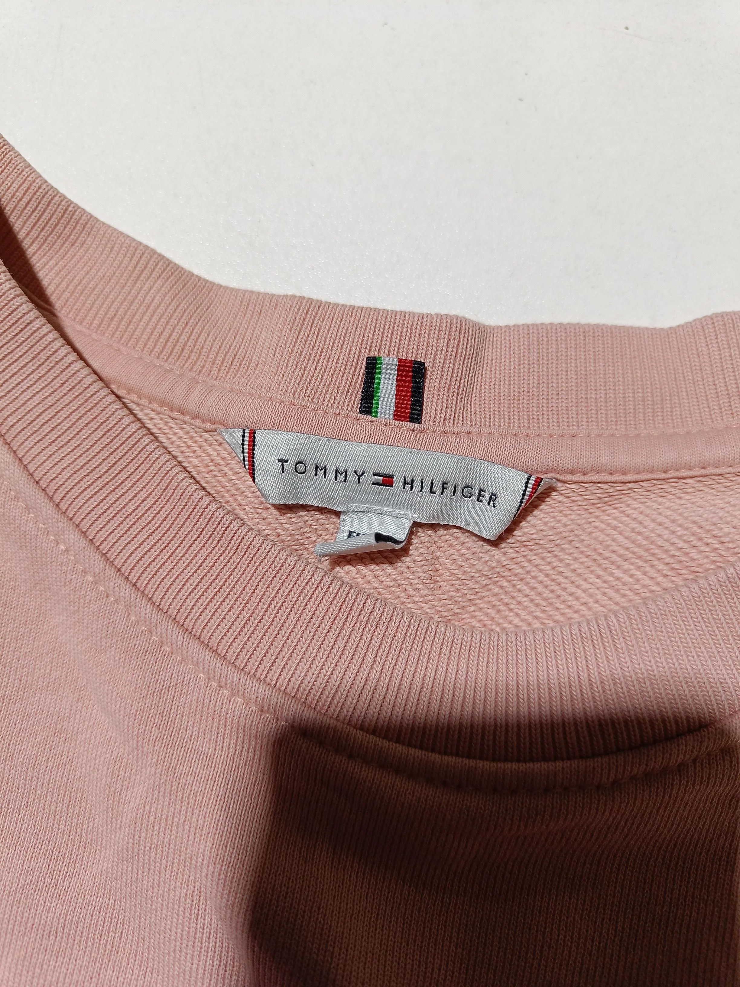 Tommy Hilfiger Women's Hoodie UK 20 Pink Graphic 100% Cotton Pullover - Image 5