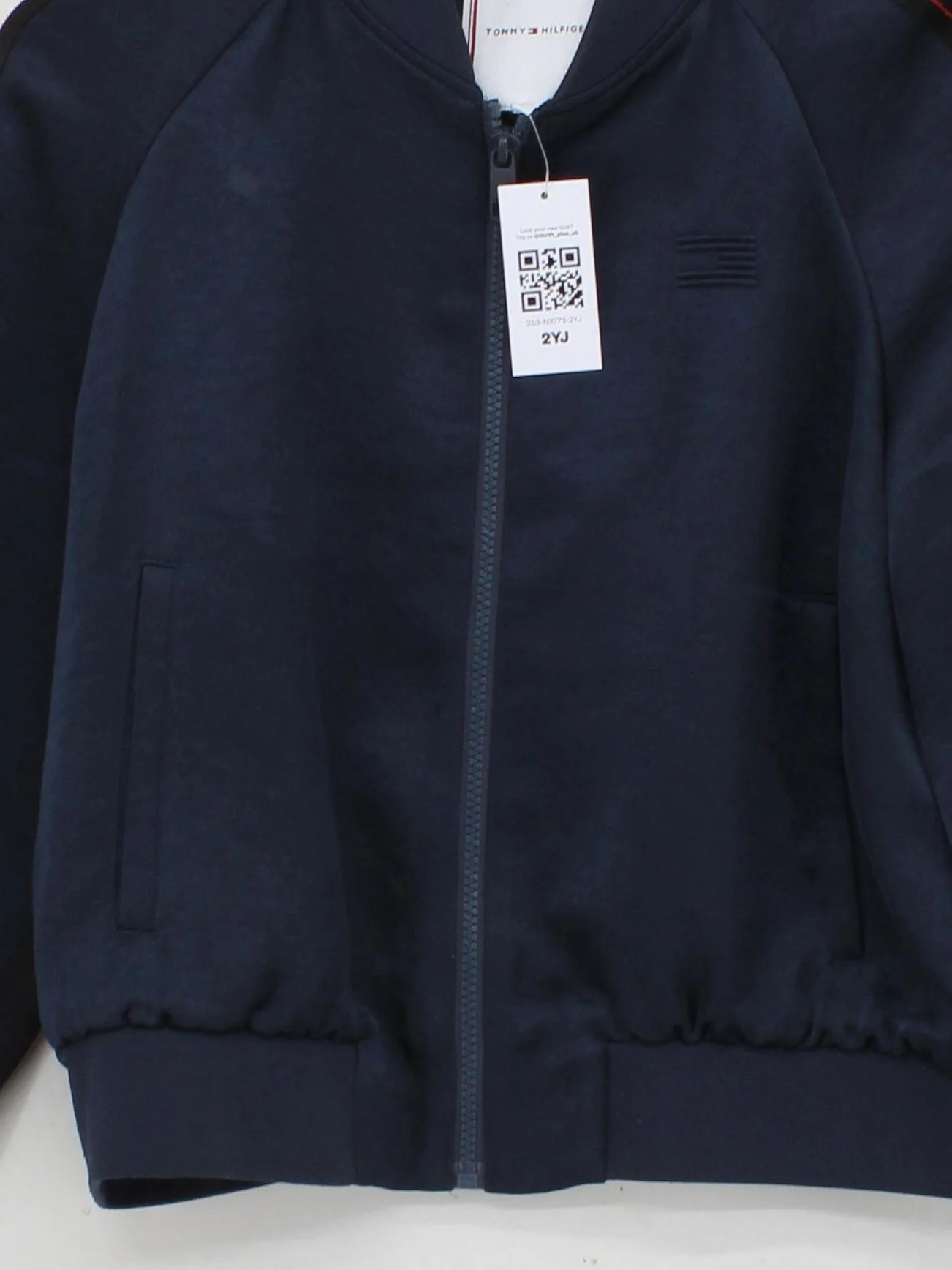 Tommy Hilfiger Women's Hoodie UK 8 Blue 100% Polyester Full Zip - Image 3