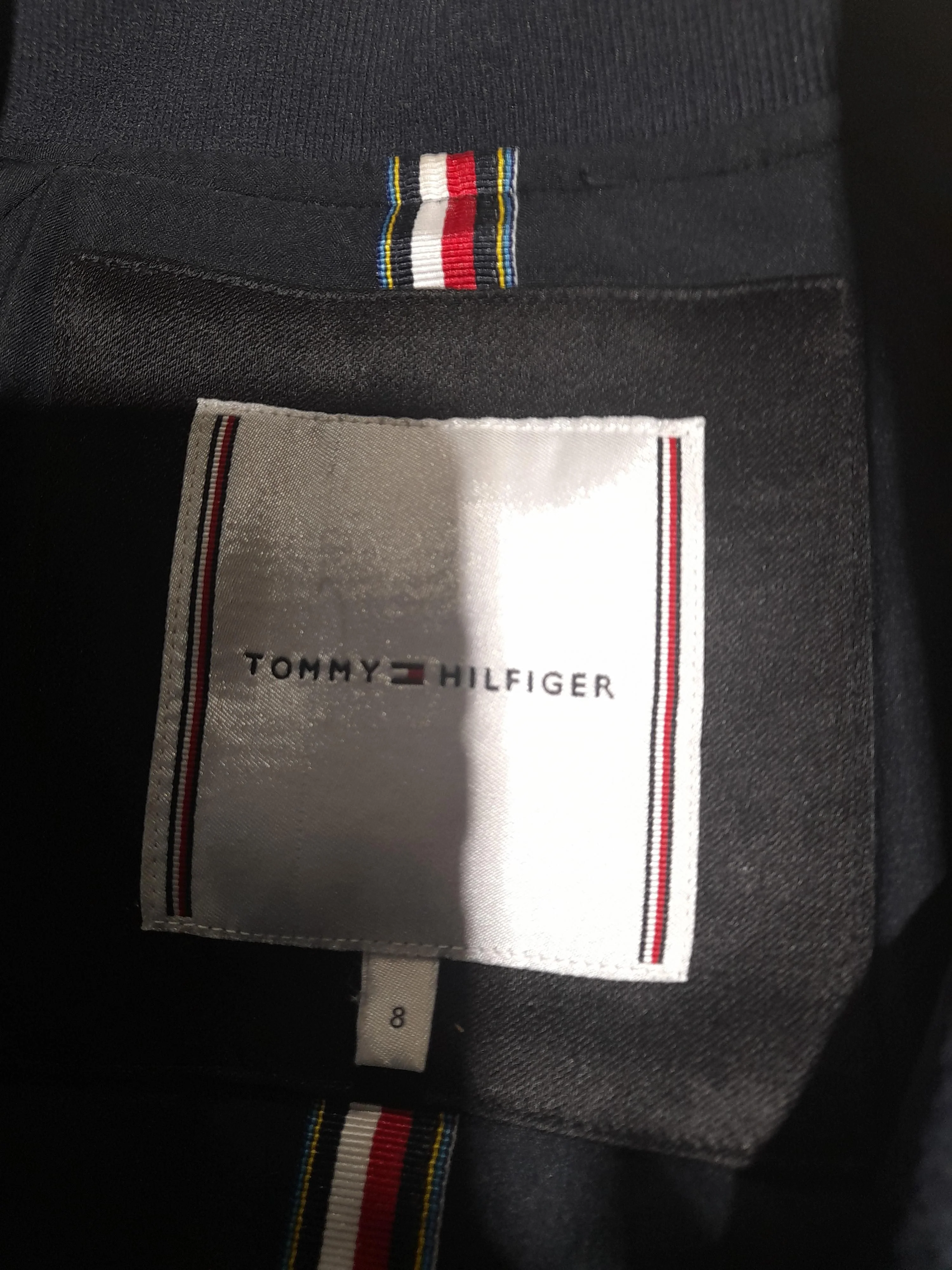 Tommy Hilfiger Women's Hoodie UK 8 Blue 100% Polyester Full Zip - Image 6
