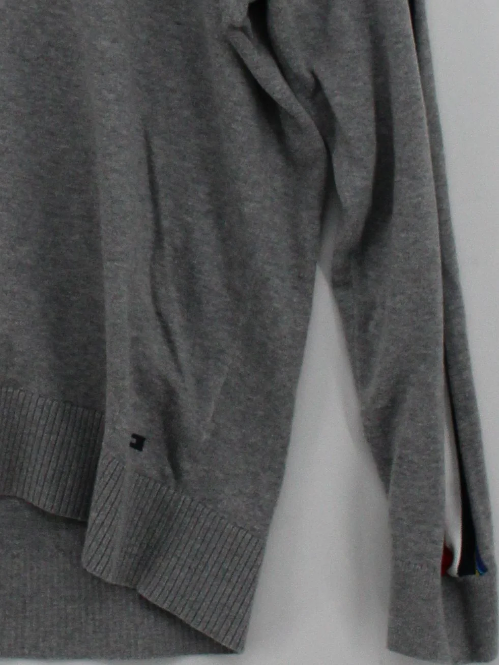 Tommy Hilfiger Women's Jumper L Grey Graphic 100% Other Crew Neck Pullover - Image 4