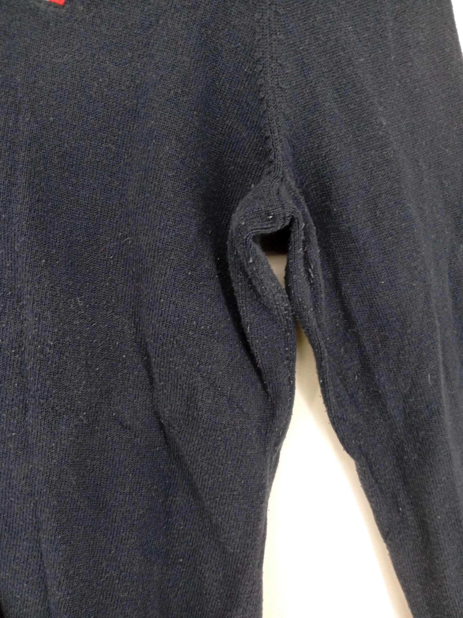 Tommy Hilfiger Women's Jumper M Blue Cotton with Nylon V-Neck Pullover - Image 5