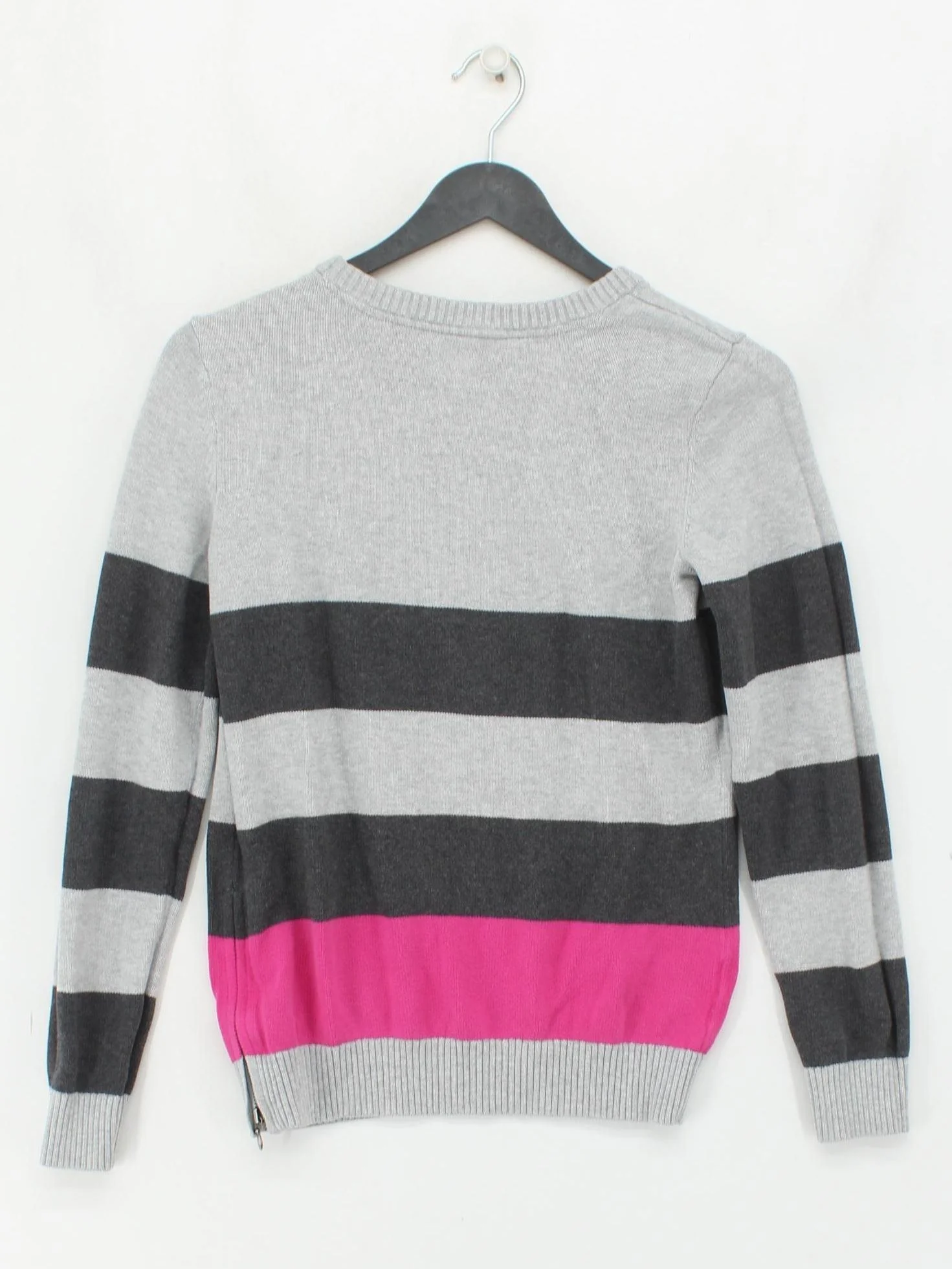 Tommy Hilfiger Women's Jumper S Multi Striped 100% Cotton Crew Neck Pullover - Image 2