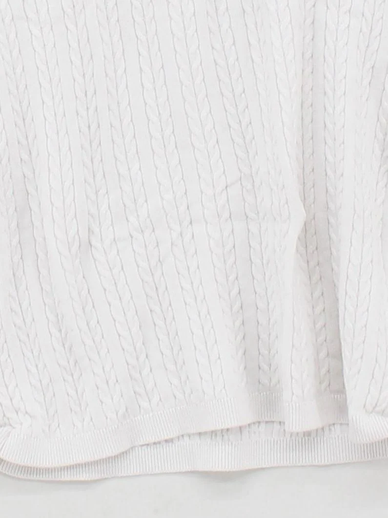 Tommy Hilfiger Women's Jumper S White 100% Other Crew Neck Pullover - Image 4