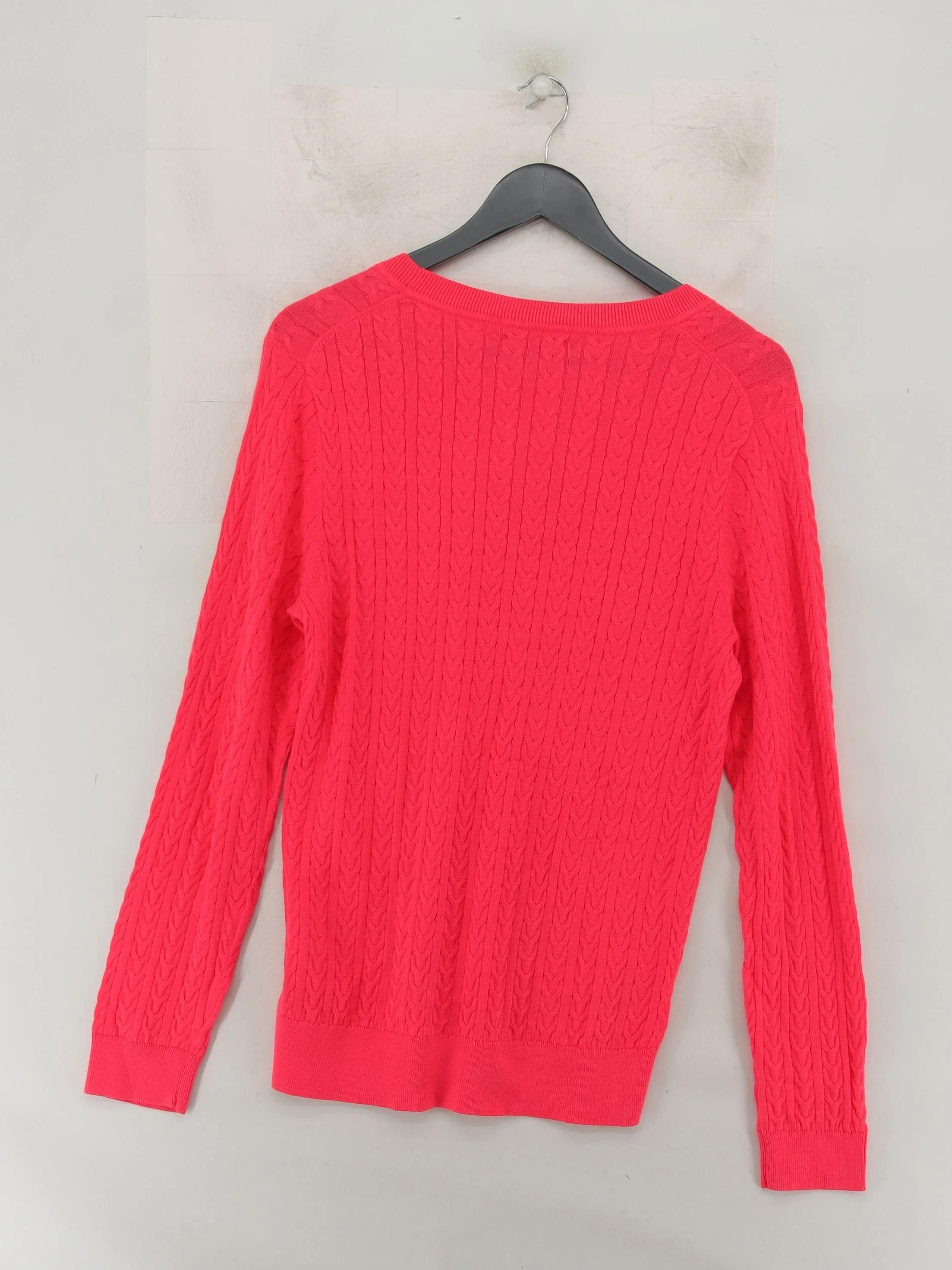 Tommy Hilfiger Women's Jumper XL Pink 100% Cotton Round Neck Pullover - Image 2