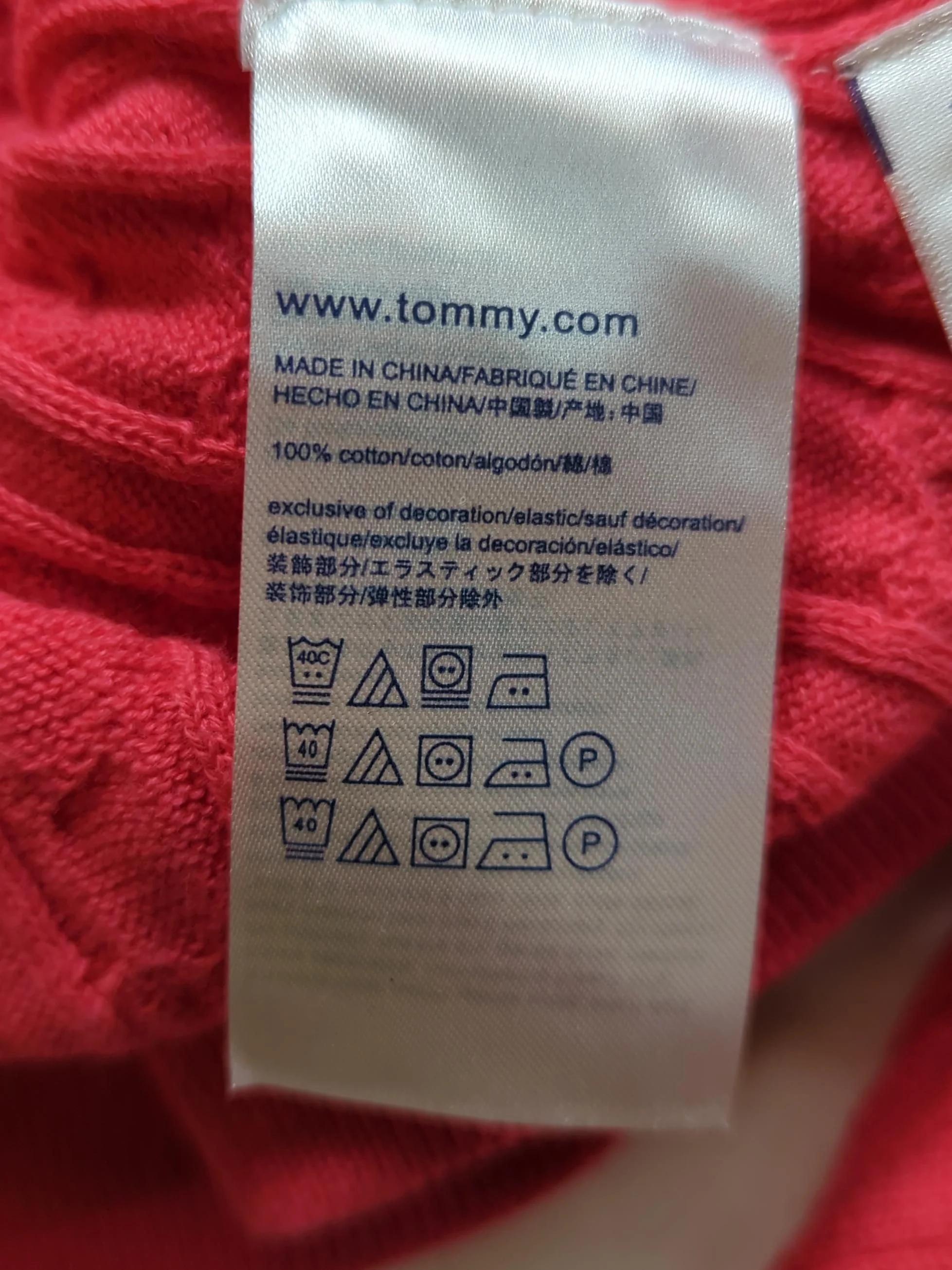 Tommy Hilfiger Women's Jumper XL Pink 100% Cotton Round Neck Pullover - Image 6
